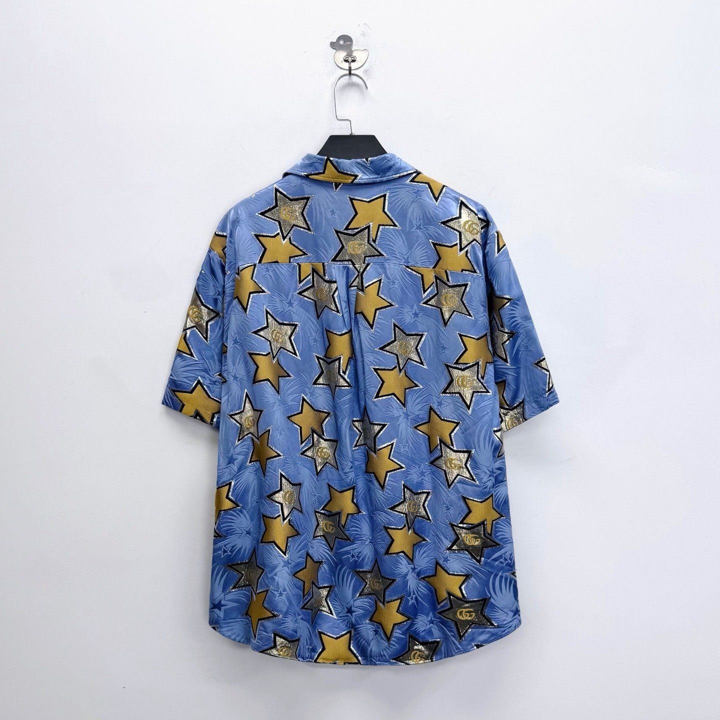 Gucci Gucci Blue Star Double G Print Silk Shirt Size US S / EU 44-46 / 1 - 2 Thumbnail