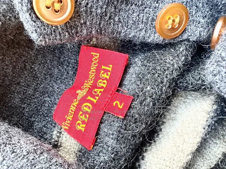 Vivienne Westwood Vivienne Westwood Gray Striped Wool Knit Wavy Edge Jacket Size M / US 6-8 / IT 42-44 - 7 Thumbnail