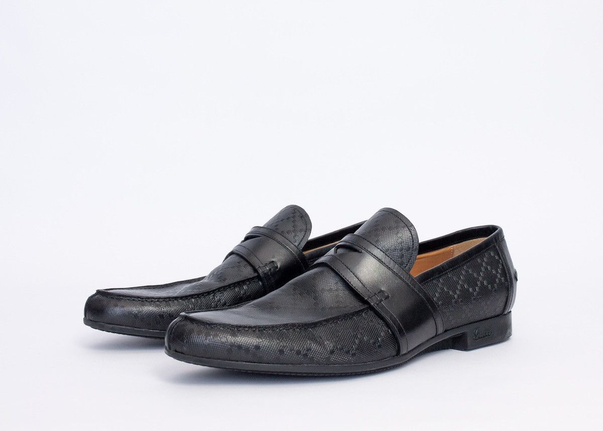 Gucci GUCCI Diamante Calfskin Mens Driver Loafers Size: US 8 Size US 9 / EU 42 - 2 Thumbnail
