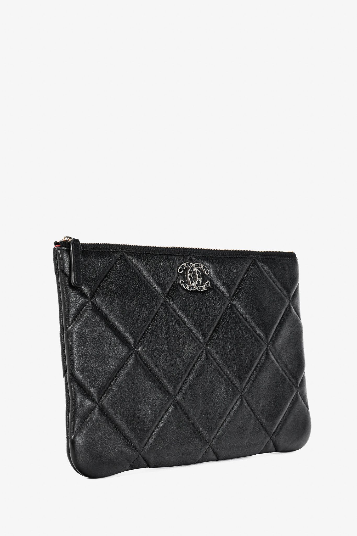 Chanel Chanel Black 19 Model Lambskin Quilted Medium O-Case Size ONE SIZE - 2 Thumbnail