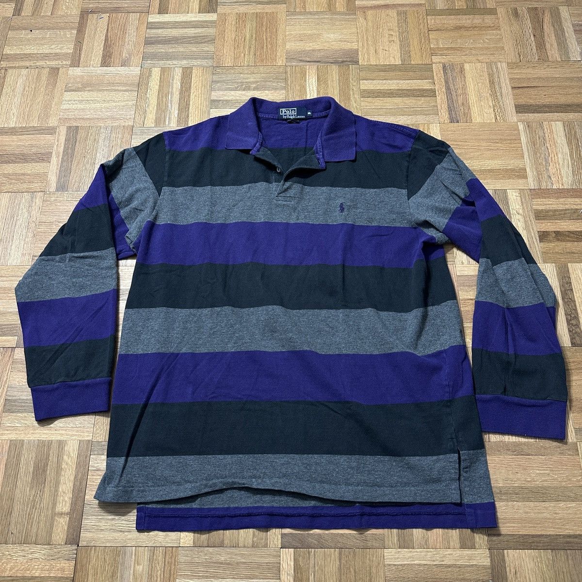Polo Ralph Lauren Vintage Polo long sleeve striped shirt Size US XL / EU 56 / 4 - 1 Thumbnail