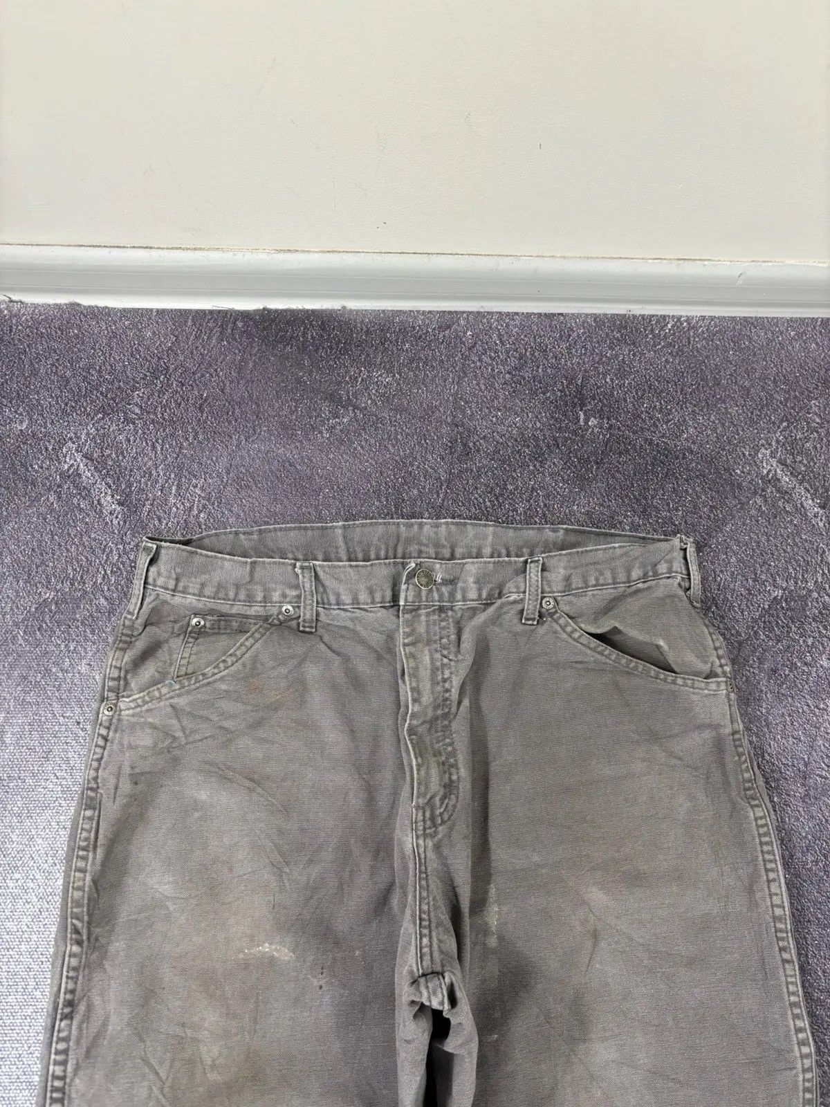 Dickies × Vintage Vintage Dickies Y2K Distressed Gray Work Skate Baggy Pants Size US 36 / EU 52 - 8 Thumbnail