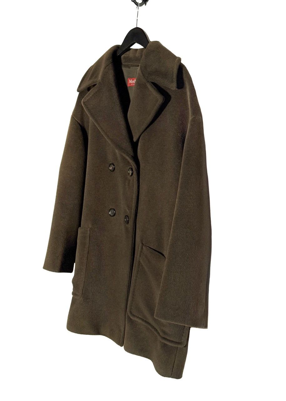 Max Mara Max Mara Studio Gelada Khaki Brown Wool Peacoat Size XL / US 12-14 / IT 48-50 - 2 Thumbnail