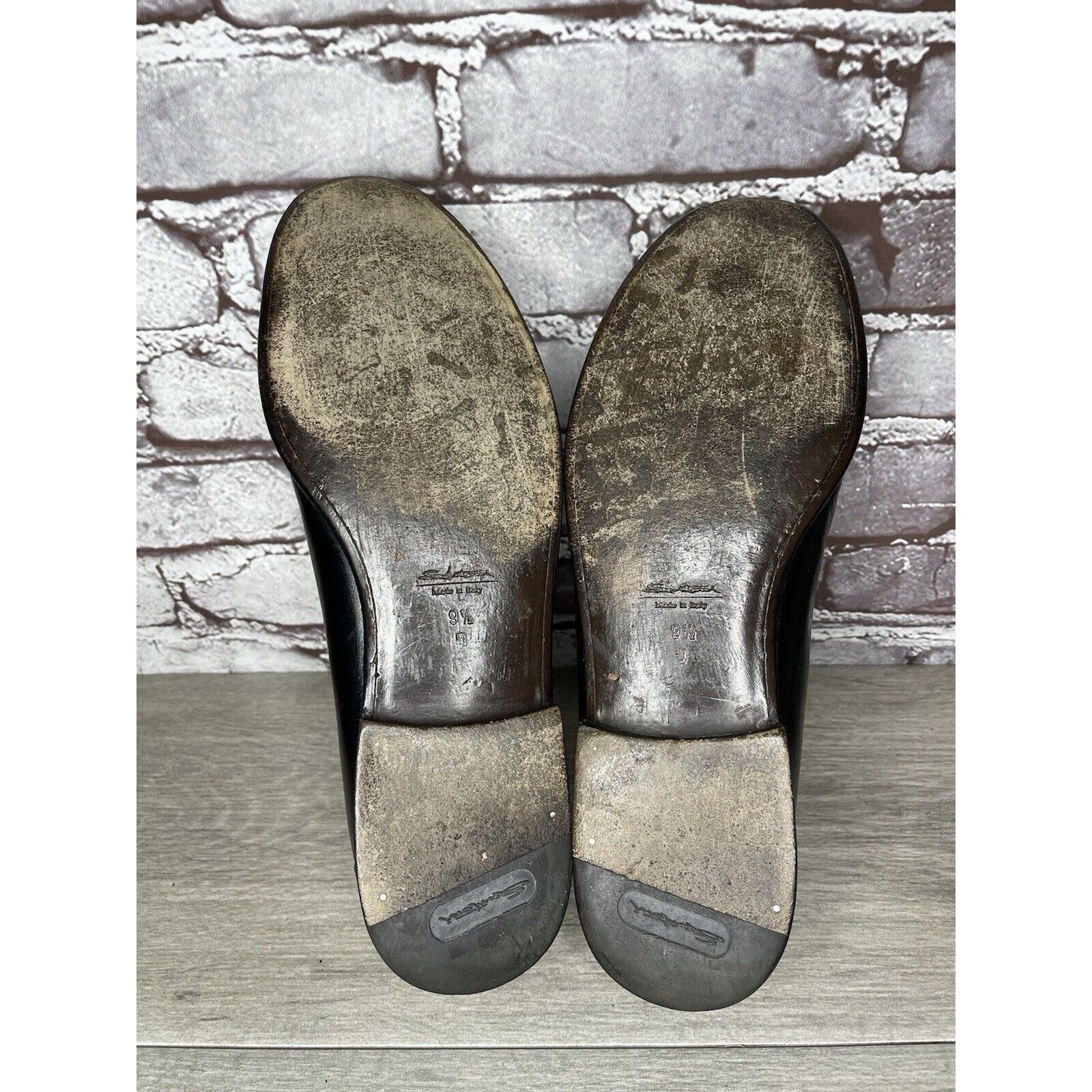 Santoni Santoni Black Leather Moc Toe Slip On Dress Loafers Shoes Me Size US 9.5 / EU 42-43 - 14 Thumbnail