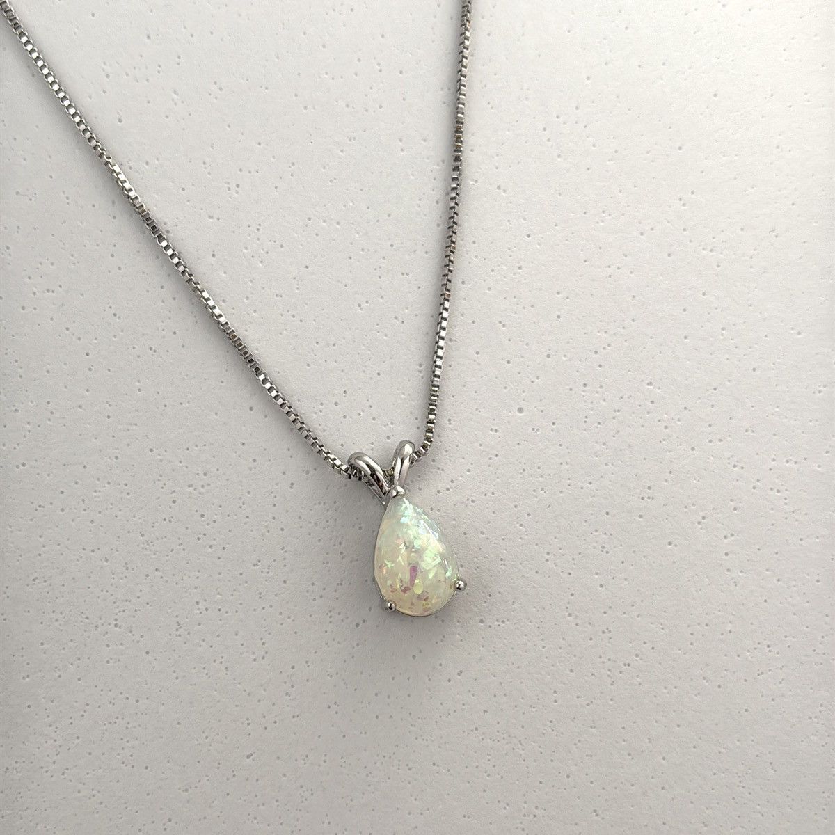 Other Opal Teardrop Shape Pendant Necklace for Women Size ONE SIZE - 2 Thumbnail