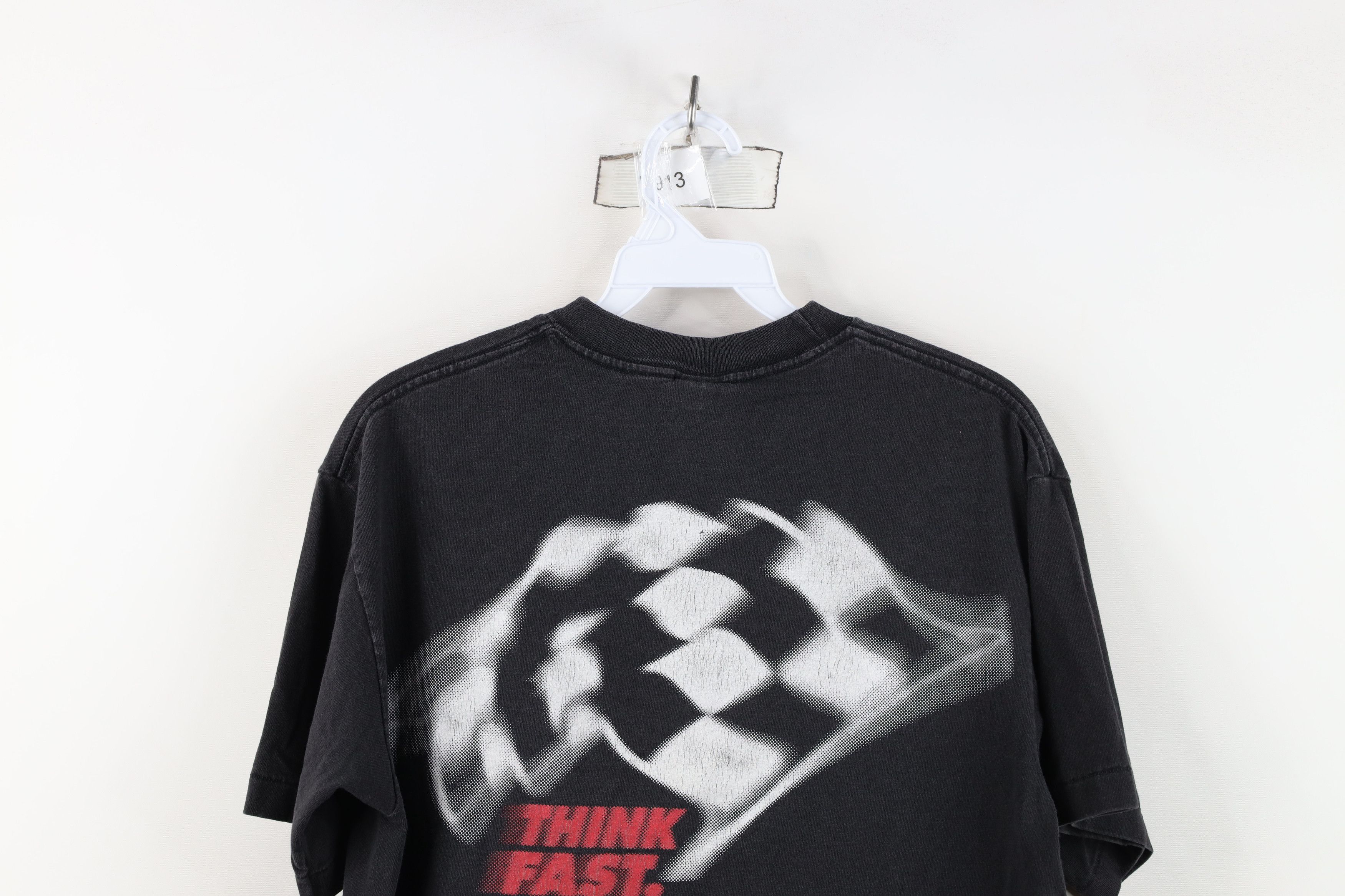Fox Racing × Vintage Vintage 90s Fox Racing Checkered Flag T-Shirt Black USA Size US M / EU 48-50 / 2 - 14 Thumbnail