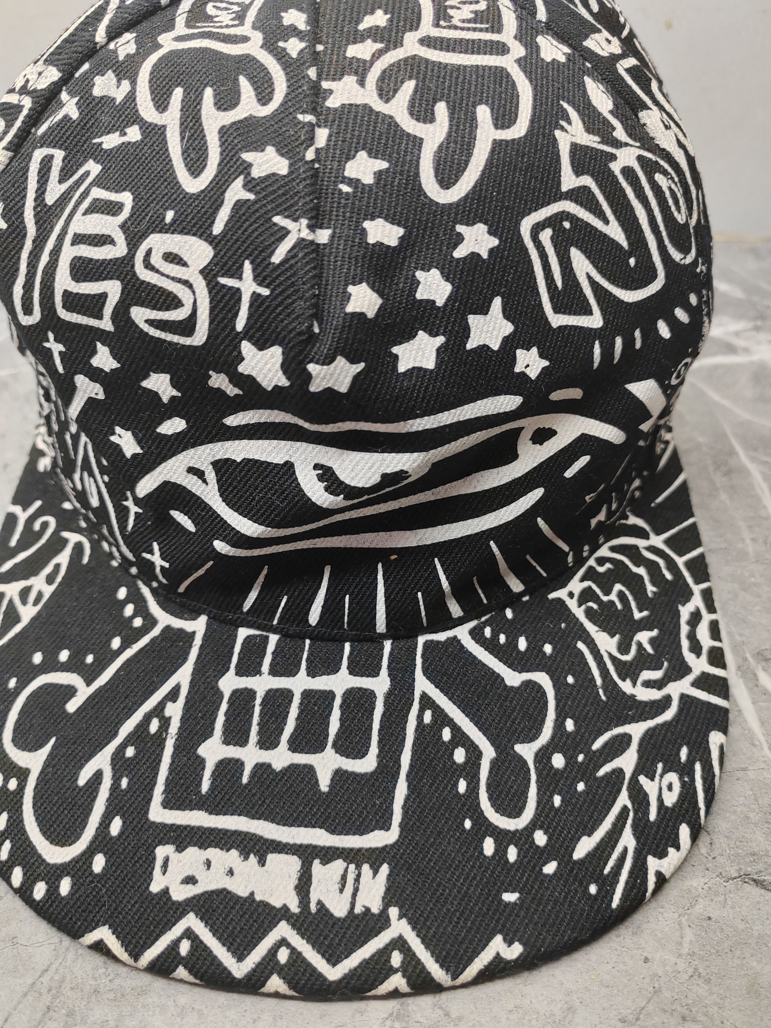 Japanese Brand Vintage Skulls Doodle Cap Hat Size ONE SIZE - 3 Thumbnail
