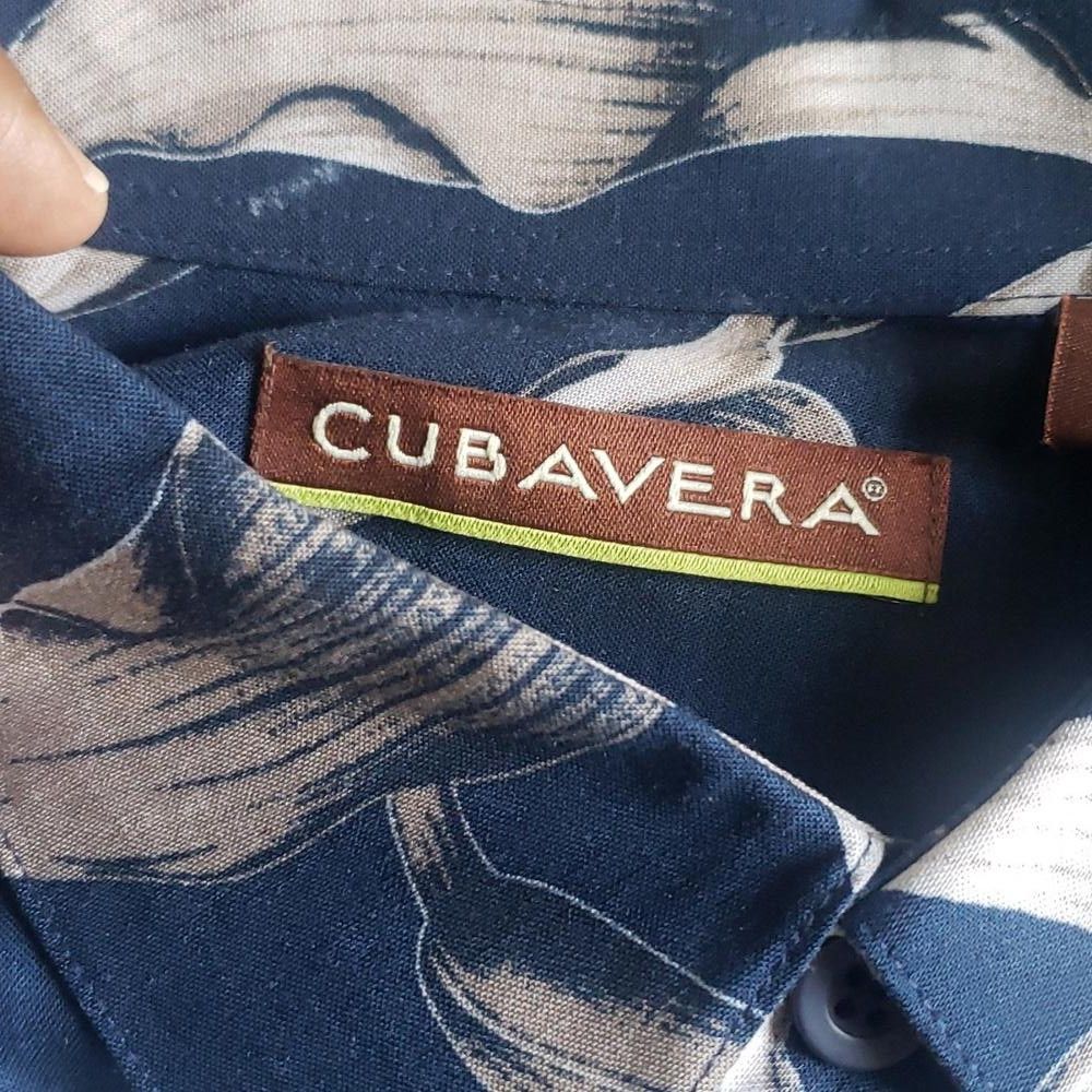 Cubavera CT1553 Cubavera Men's Blue Tropical Leisure Shirt XL Size US XL / EU 56 / 4 - 5 Thumbnail