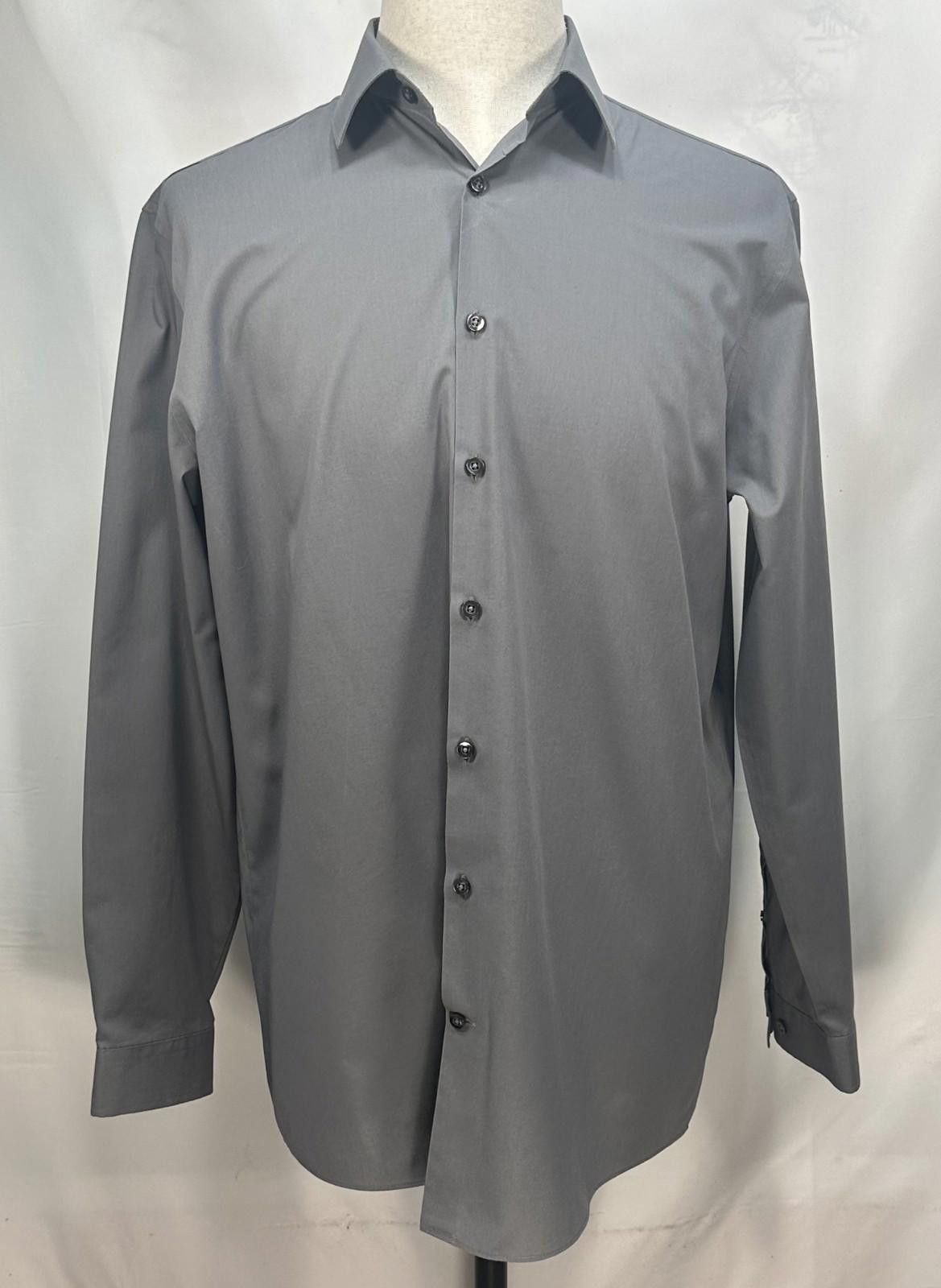 J Ferrar J. Ferrar Slim Long Sleeve Button Down Gray 16-16.5/34-35 Size 42R - 1 Thumbnail