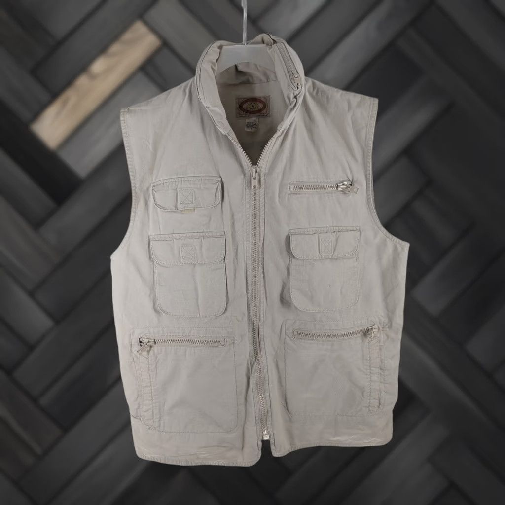 Banana Republic VINTAGE Banana Republic Safari Vest Hooded Khaki Large Mill Valley 80s Photo Journalist Multi Pocket Men L Beige Cotton Size US L / EU 52-54 / 3 - 1 Thumbnail