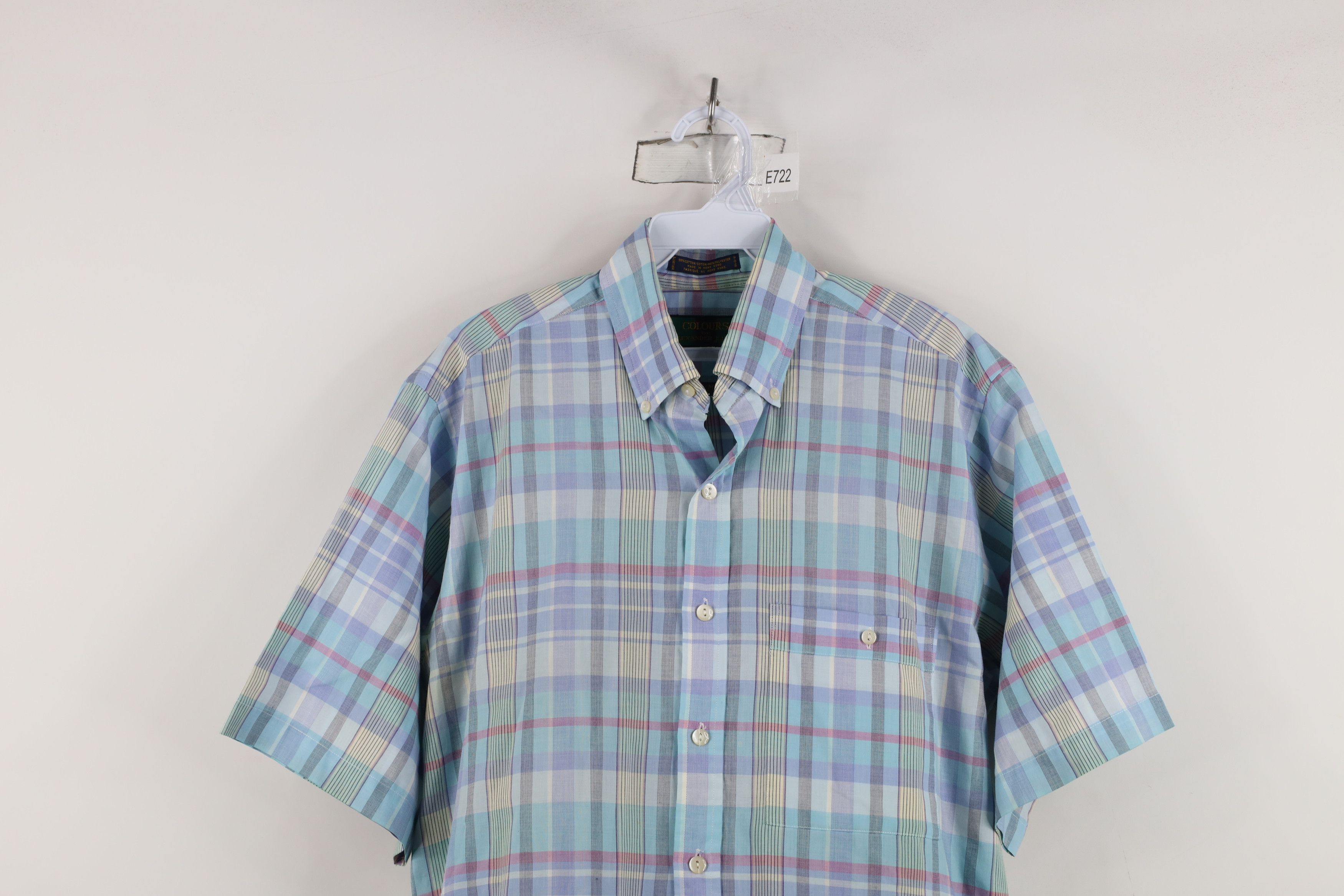 Vintage Vintage 90s Streetwear Plaid Collared Button Down Shirt Size US M / EU 48-50 / 2 - 2 Thumbnail