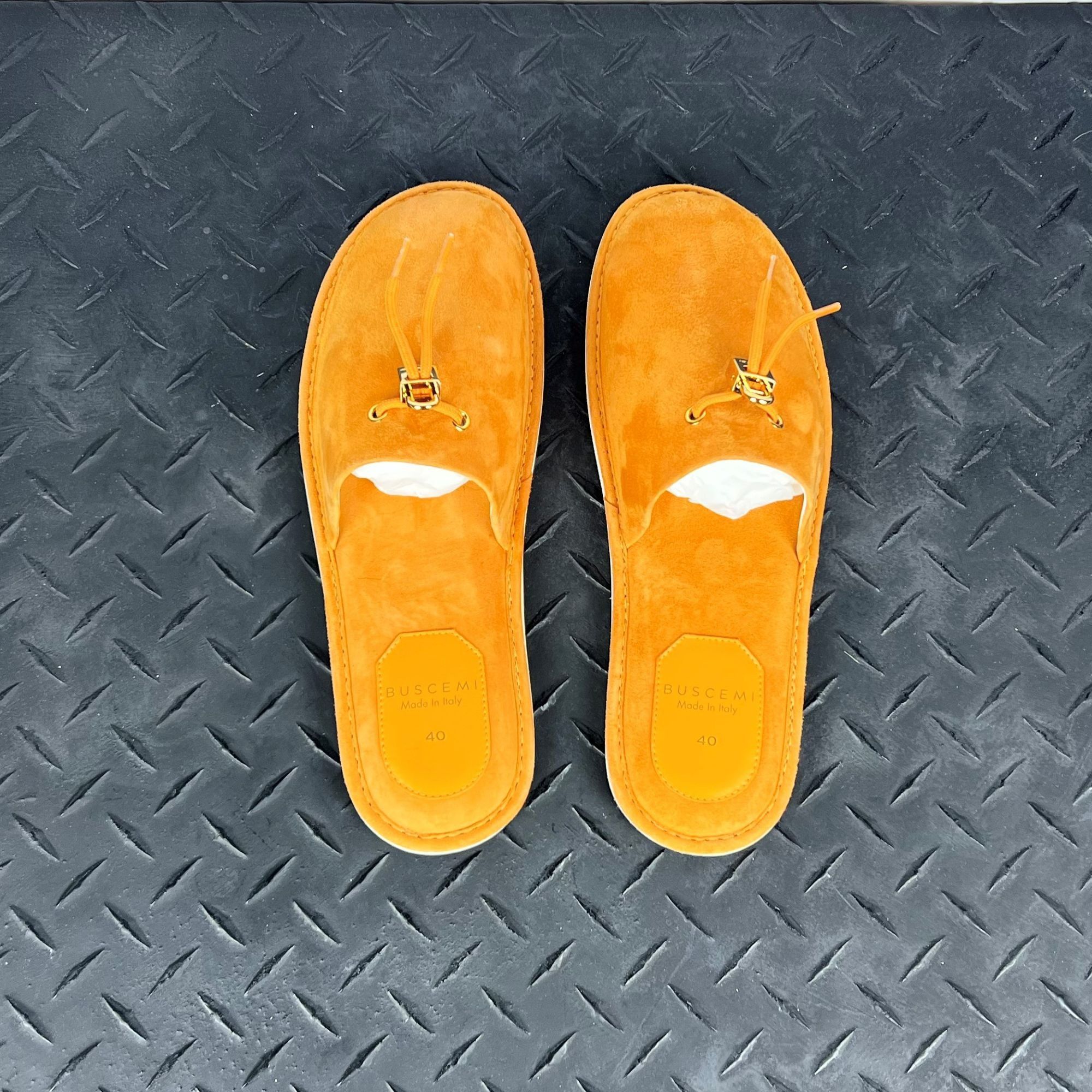 Buscemi Buscemi Greenwich Orange Suede Slippers US 7 EU 40 Size US 7 / EU 40 - 6 Thumbnail