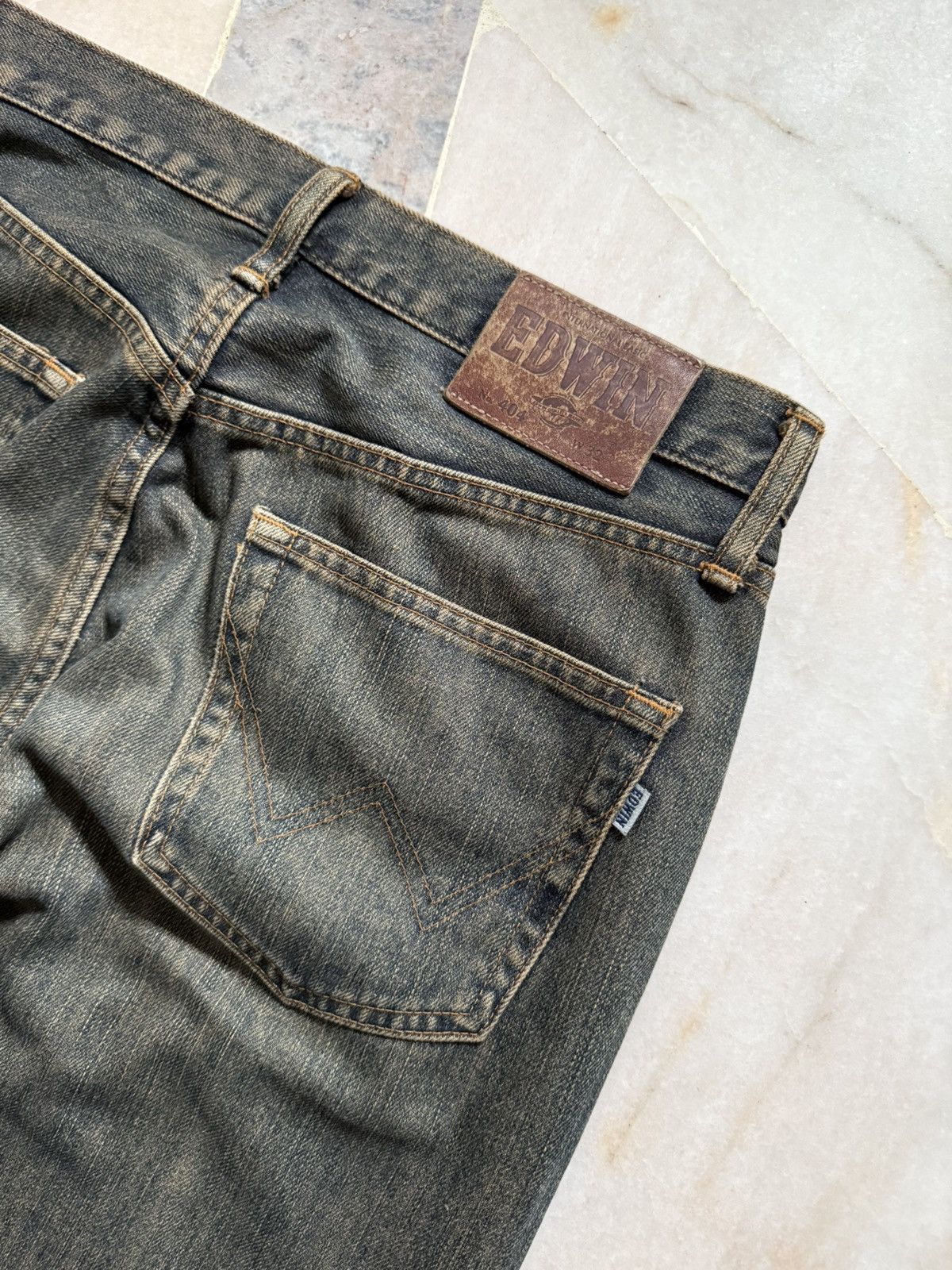 Japanese Brand Vintage 90s Edwin 404 rusty pants Size US 31 - 8 Thumbnail