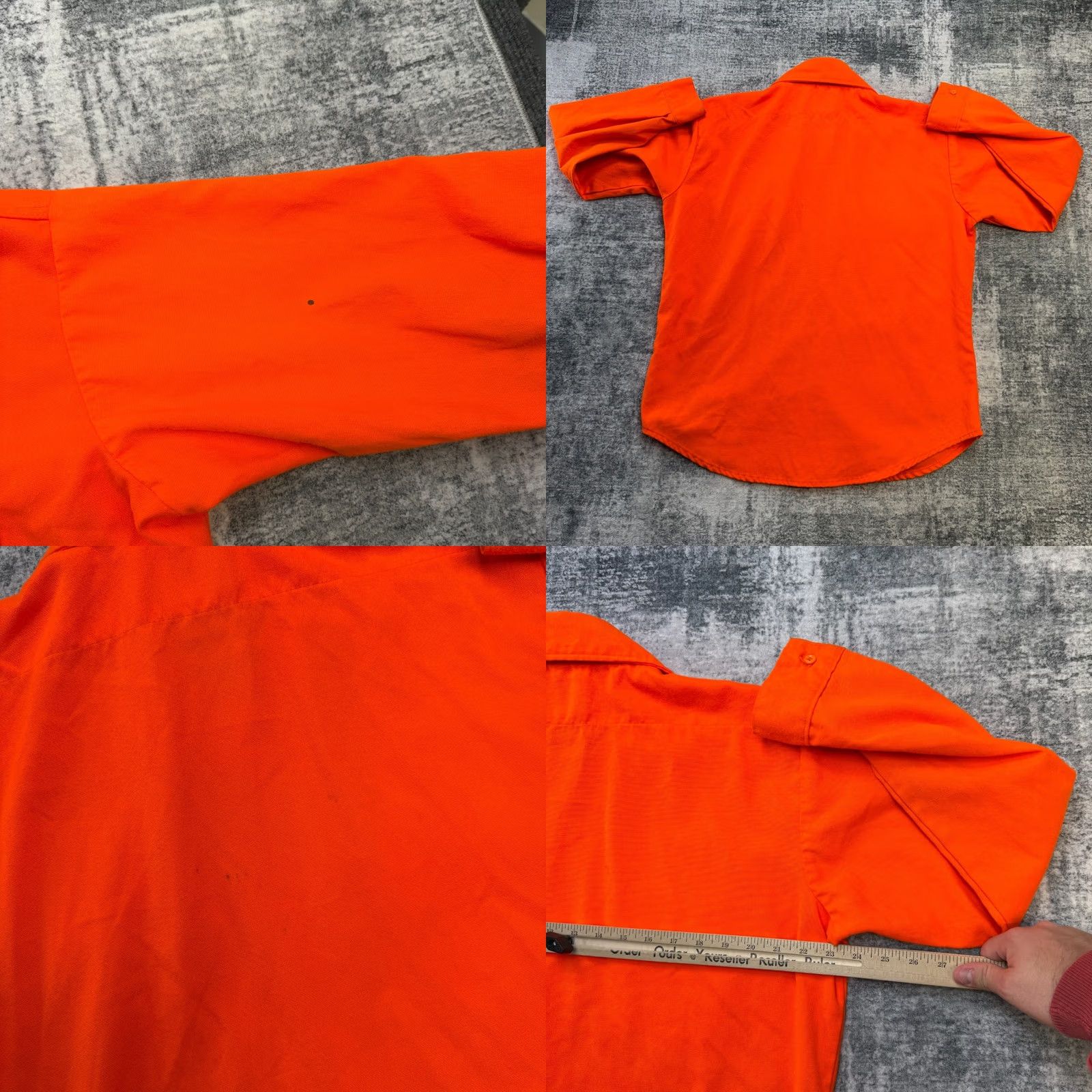Vintage VTG Five Brothers Flannel Shirt Men Large Blaze Orange High Visibility Hunting Button-Up Jacket Shirt Size US L / EU 52-54 / 3 - 8 Thumbnail