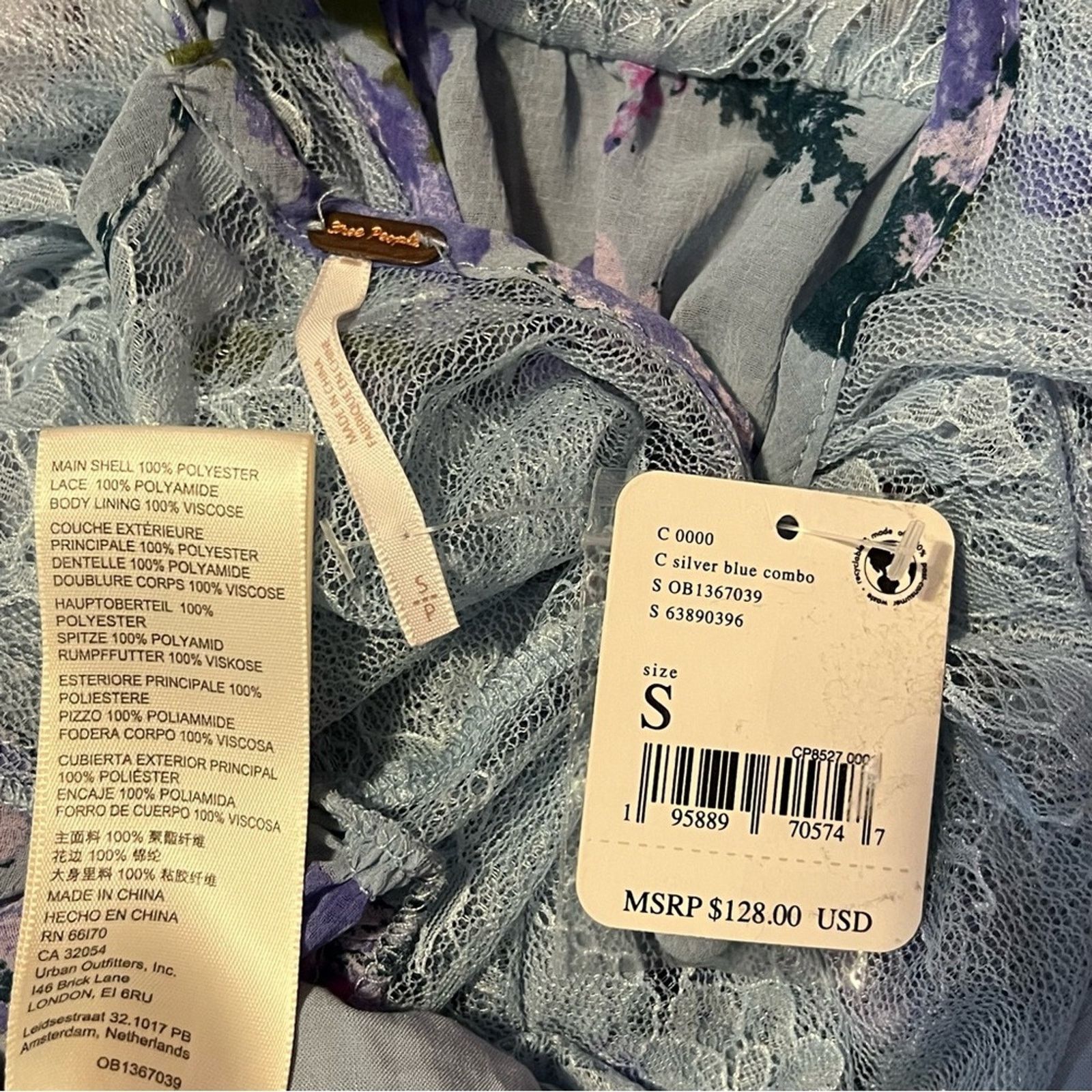 Free People NWT free people Daphne floral and lace top Size S / US 4 / IT 40 - 9 Thumbnail