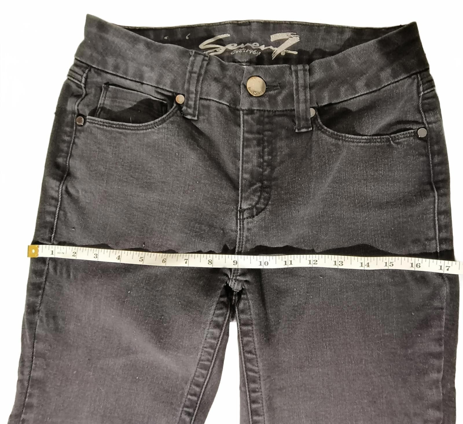Studio Seven Seven7 Women's Tall Black Boot Cut Stretch Jeans Size 4 Size 27" / US 4 / IT 40 - 10 Thumbnail