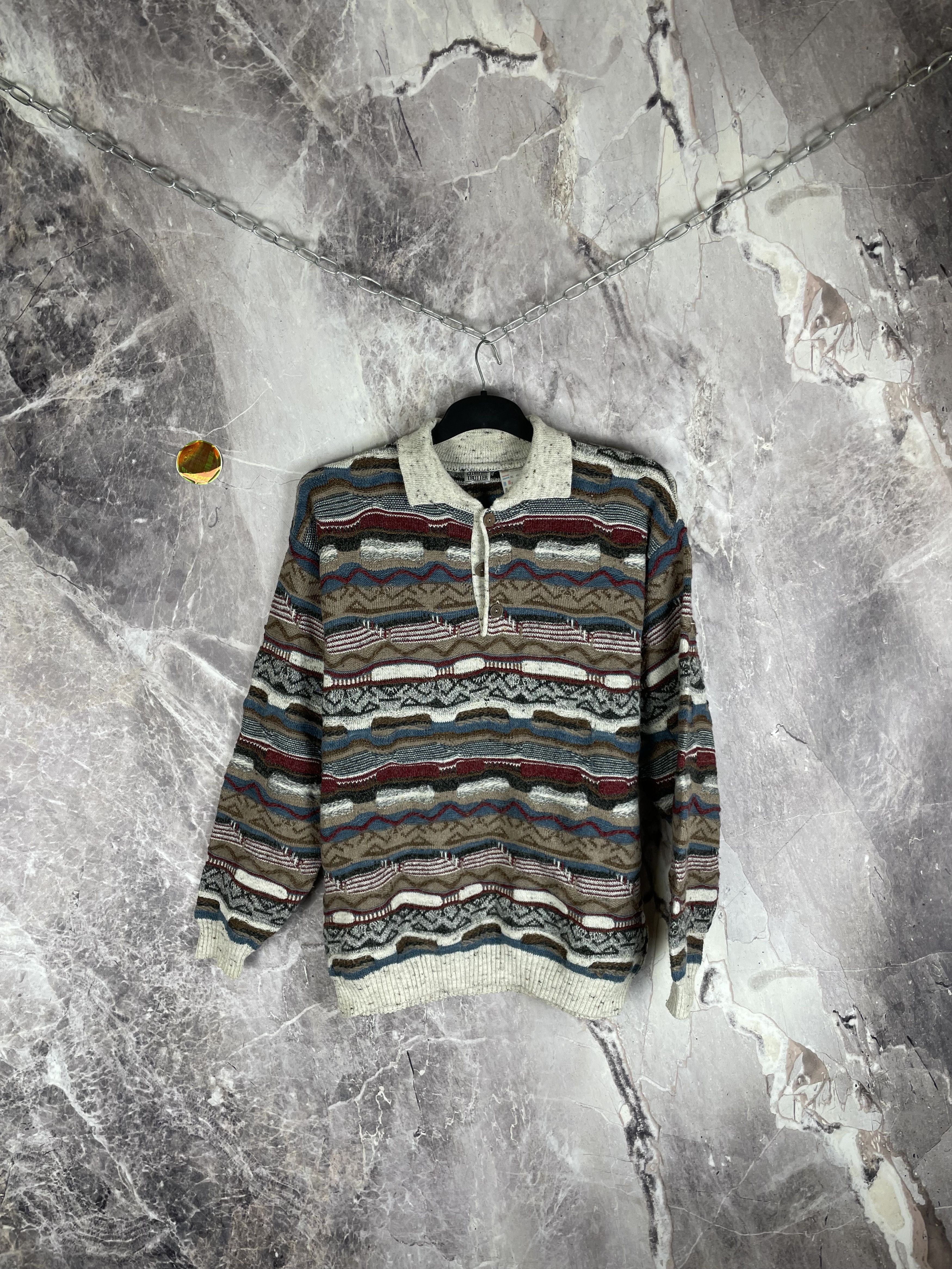 Vintage Vintage wool knit grandpa sweater Coogi style cozy Size US M / EU 48-50 / 2 - 1 Thumbnail