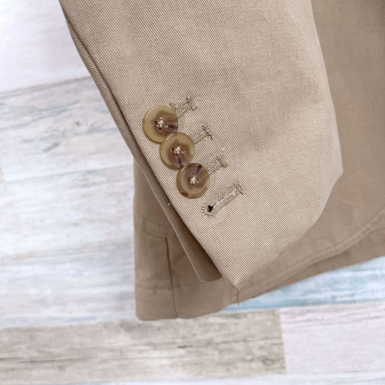 Lands' End Lands End Twill Sport Coat Beige Elbow Patches Mens 40R Size 40R - 5 Thumbnail
