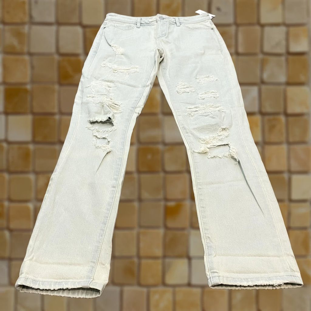 Vintage Pilcro Jeans Womens 26 Blue Slim Boyfriend Distressed Boho Stretch Fits 31x30 Size 26" / US 2 / IT 38 - 1 Thumbnail