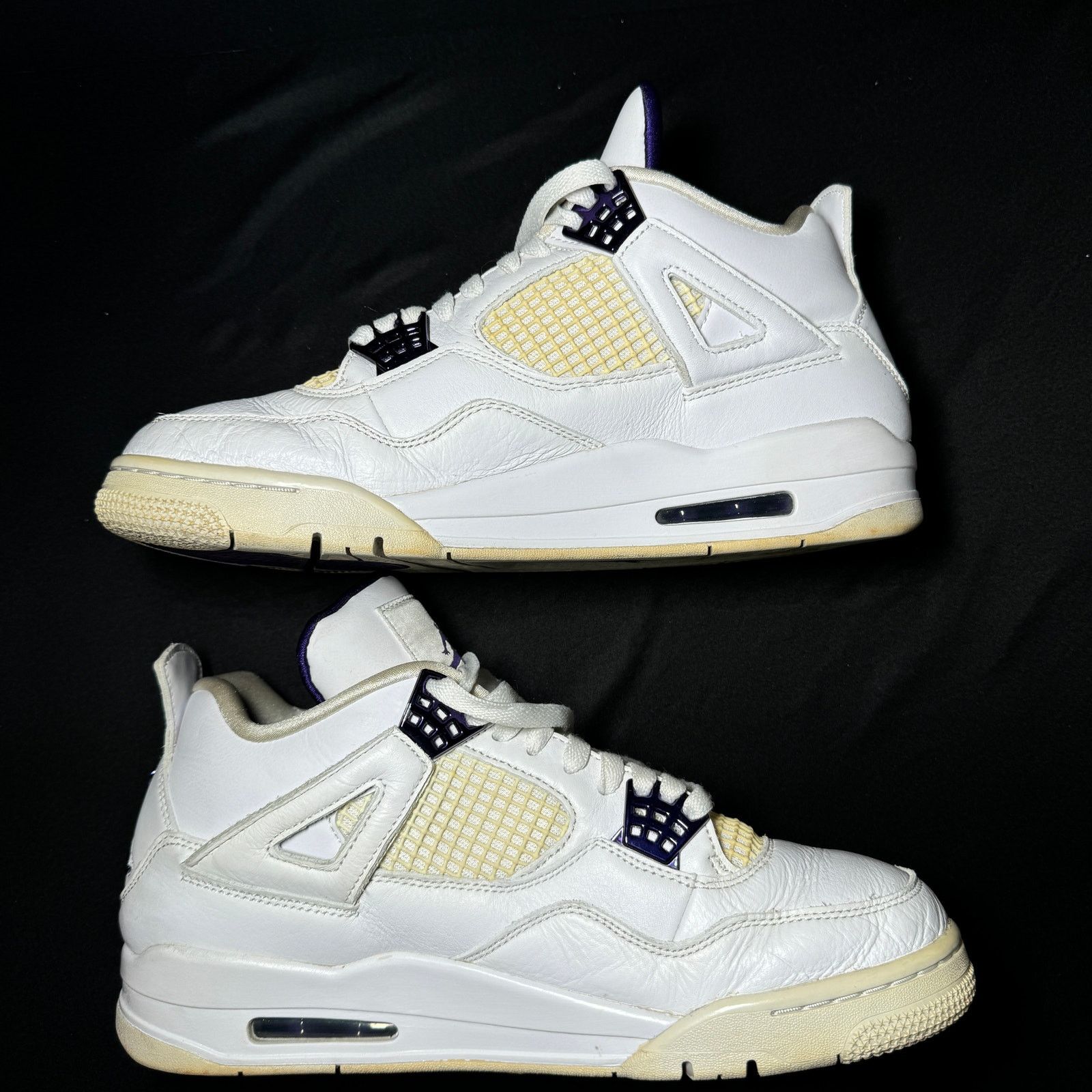 Jordan Brand × Nike Nike Air Jordan 4 Retro Purple Metallic Men's Shoes Size 10 Size US 10 / EU 43 - 4 Thumbnail