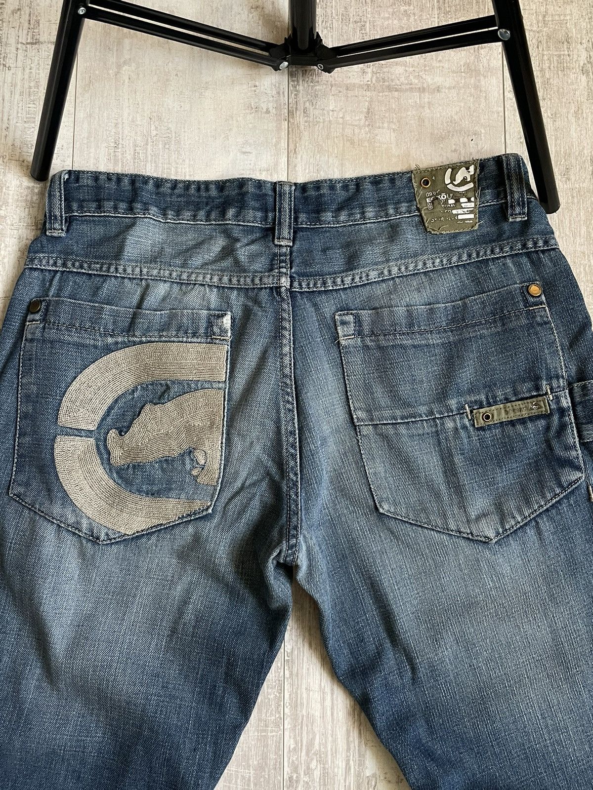 Ecko Unltd. Vintage 00’s Ecko Unltd Denim Baggy Jeans Rap Y2K Big Logo Size US 33 - 3 Thumbnail