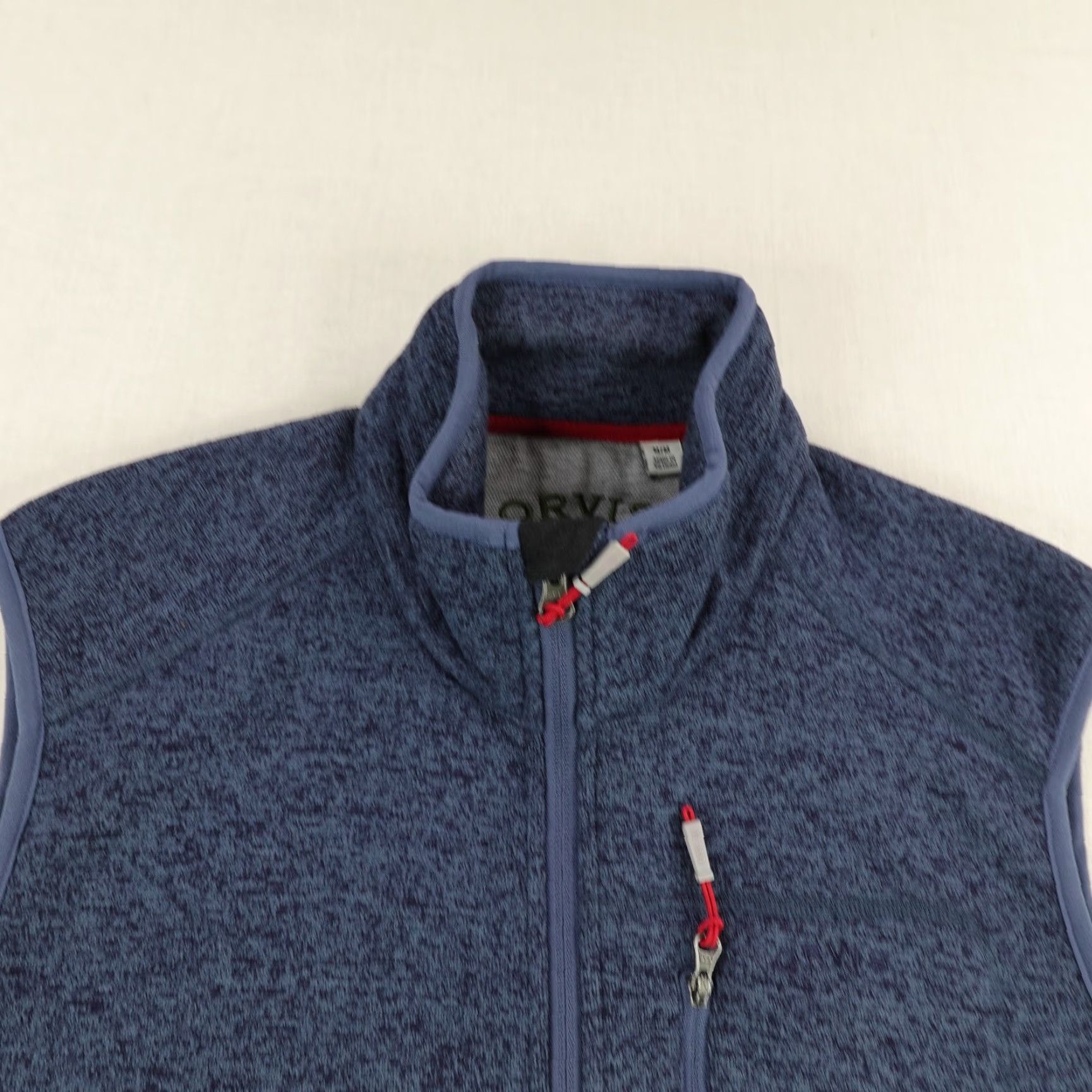 Orvis Orvis Vest Mens Medium Blue Lightweight Fleece Brushed Full Zip Up Sweater R65 Size US M / EU 48-50 / 2 - 2 Thumbnail