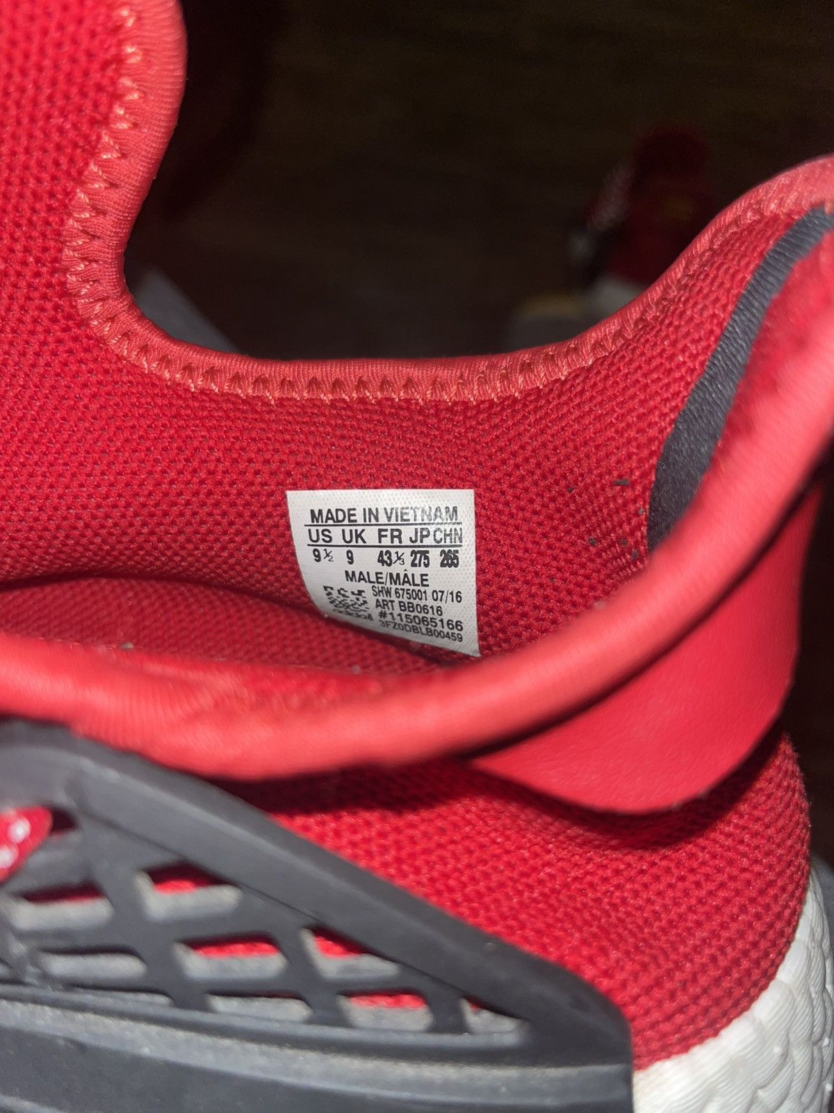 Adidas × Pharrell Human Race Scarlet Size US 9.5 / EU 42-43 - 9 Thumbnail