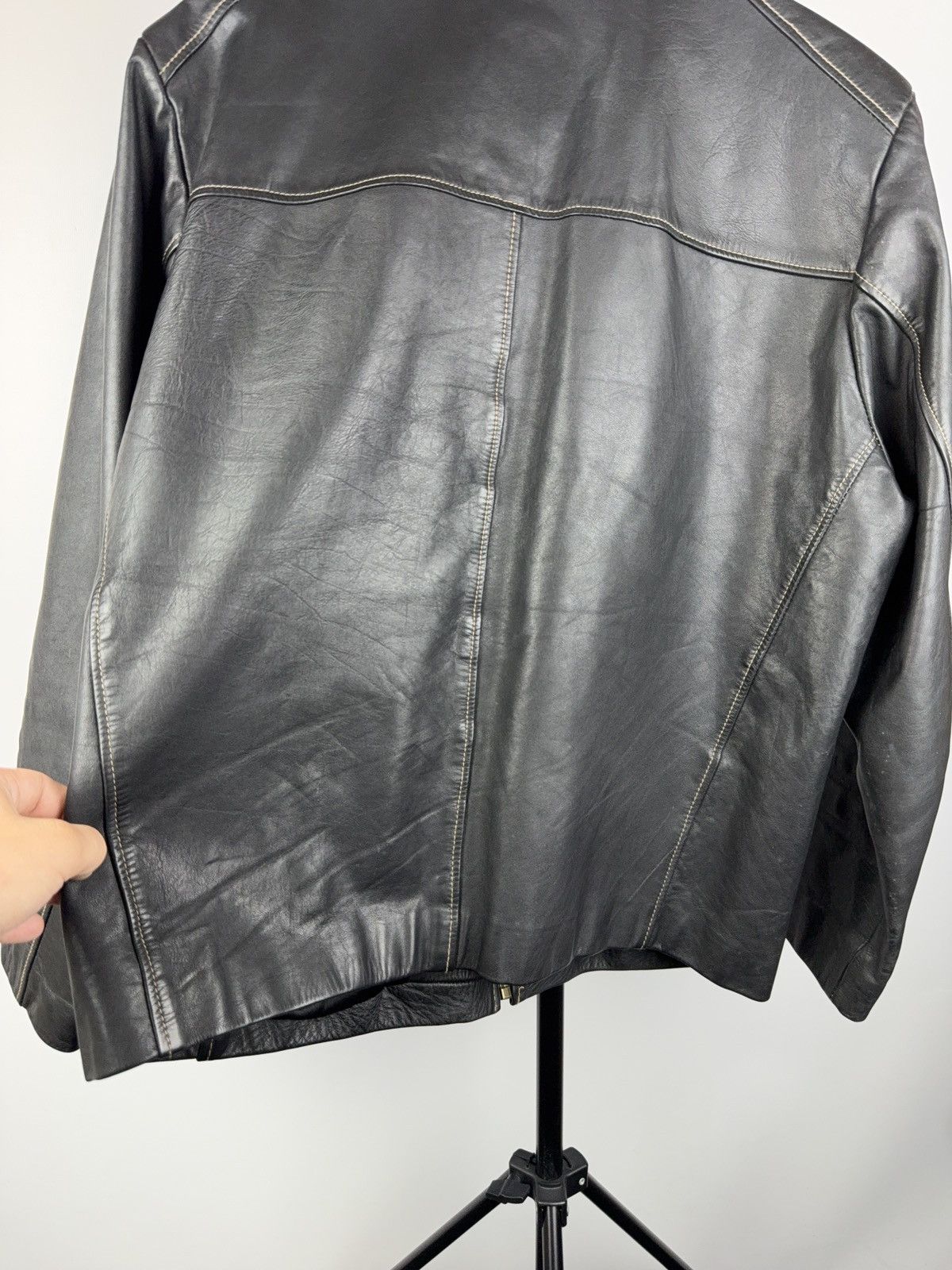 Vintage Vintage 90s Retro Luciano Biker Rock Punk Leather Jacket Size US L / EU 52-54 / 3 - 12 Thumbnail
