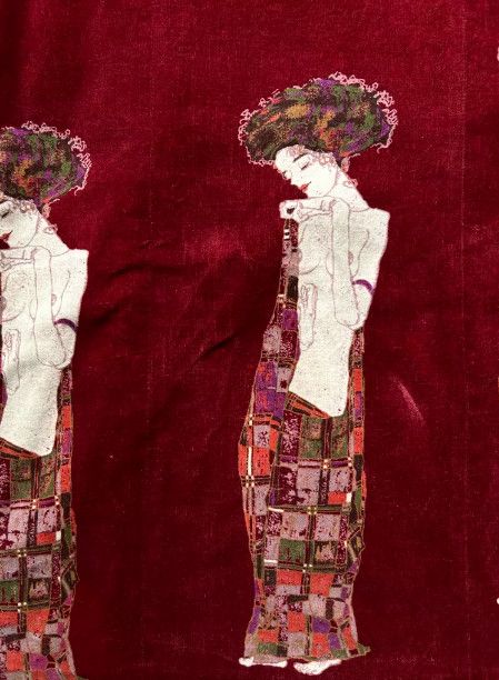 Bajra bajra Maid Print Velvet Skirt Size 30" / US 8 / IT 44 - 6 Thumbnail