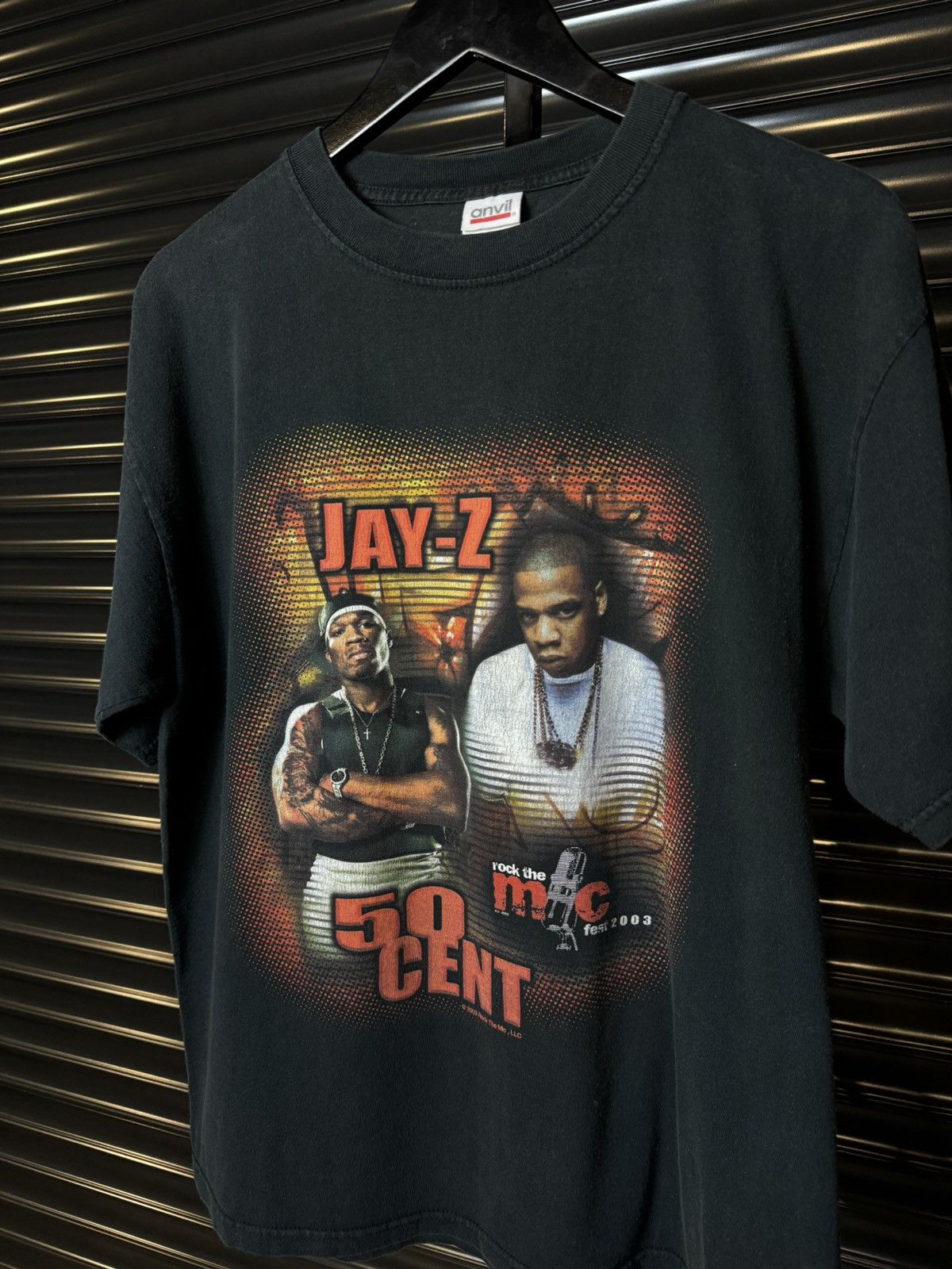 Rap Tees × Vintage Vintage Jay-Z 50 Cent Rock The Mic Fest Rap Tee Large Size US L / EU 52-54 / 3 - 2 Thumbnail