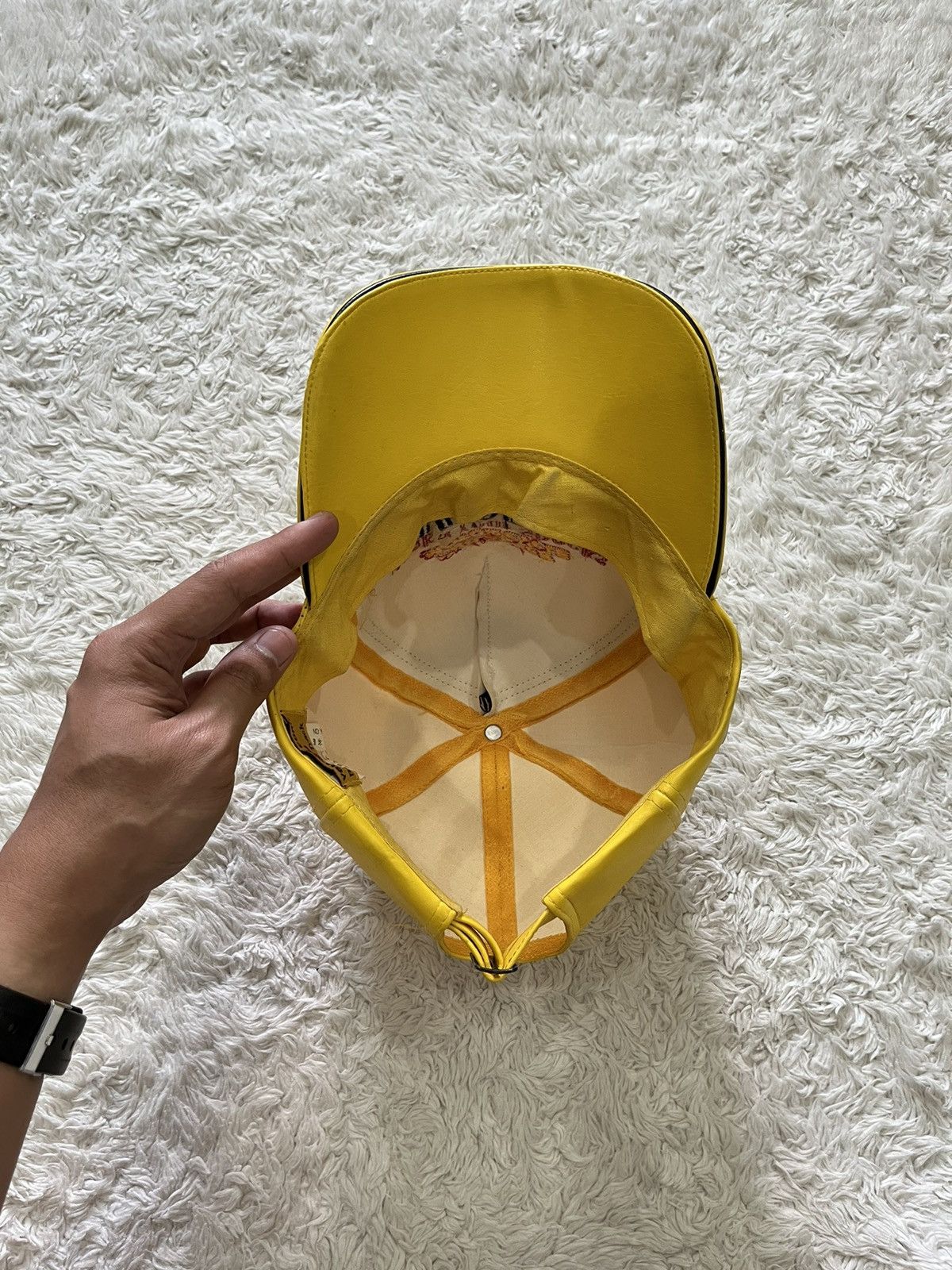 YELLOW CORN yellow corn motorsport racing leather cap Size ONE SIZE - 8 Thumbnail