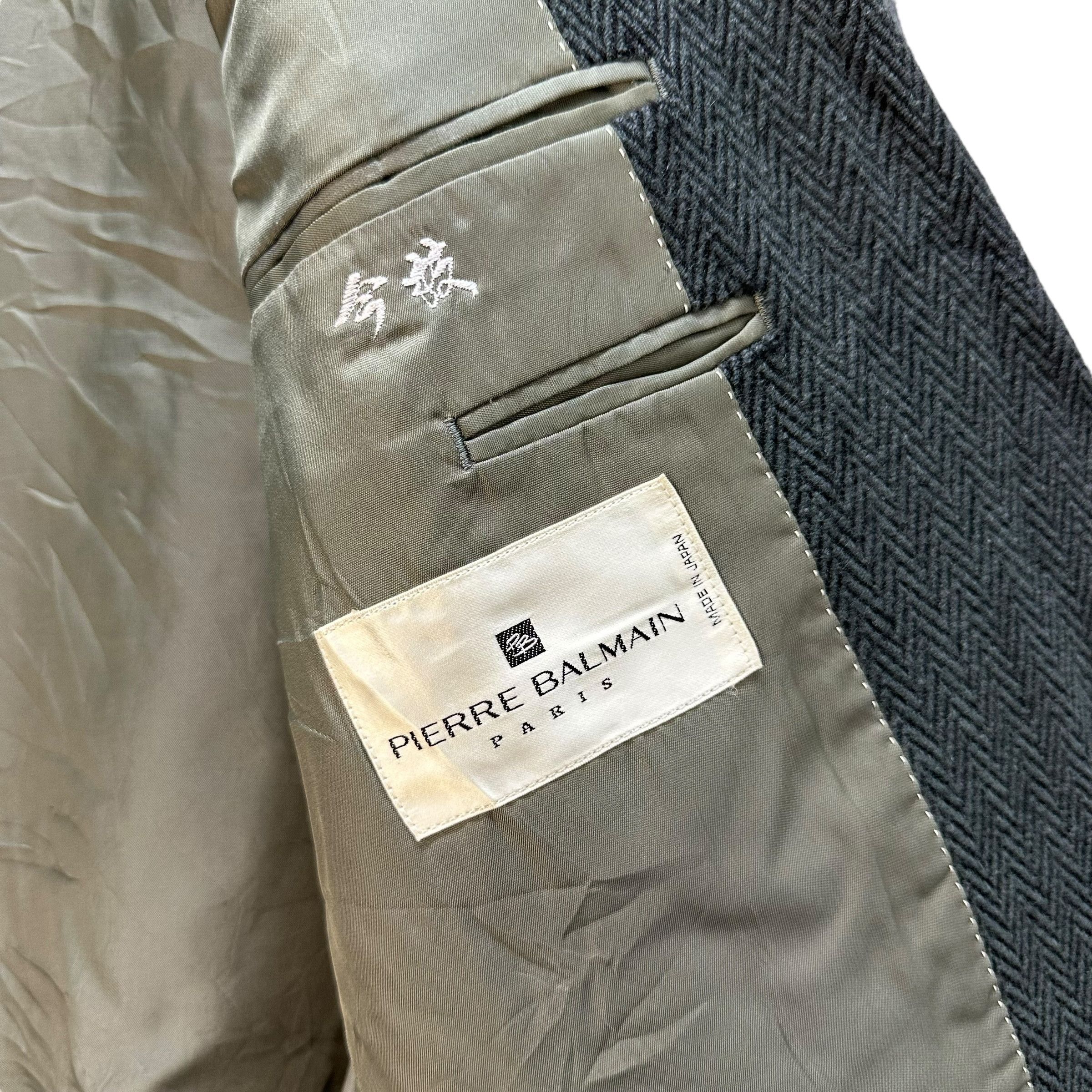 Pierre Balmain PIERRE BALMAIN Herringbone Wool Suit Jacket #A55-1275 Size 44R - 8 Thumbnail