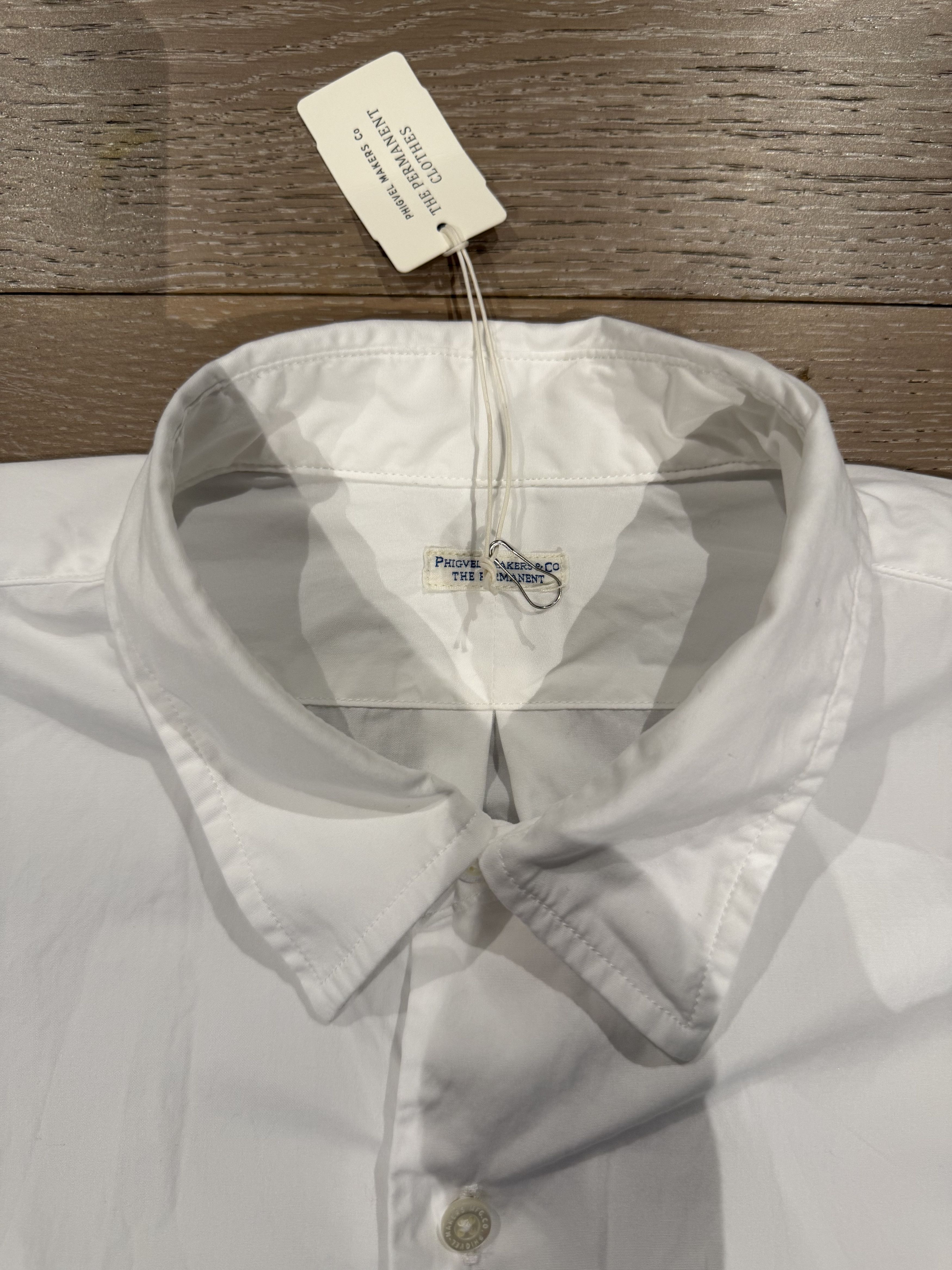 PHIGVEL MAKERS & Co. 💚 Phigvel Makers & Co. Regular Collar Dress Shirt Off White Size US M / EU 48-50 / 2 - 10 Thumbnail