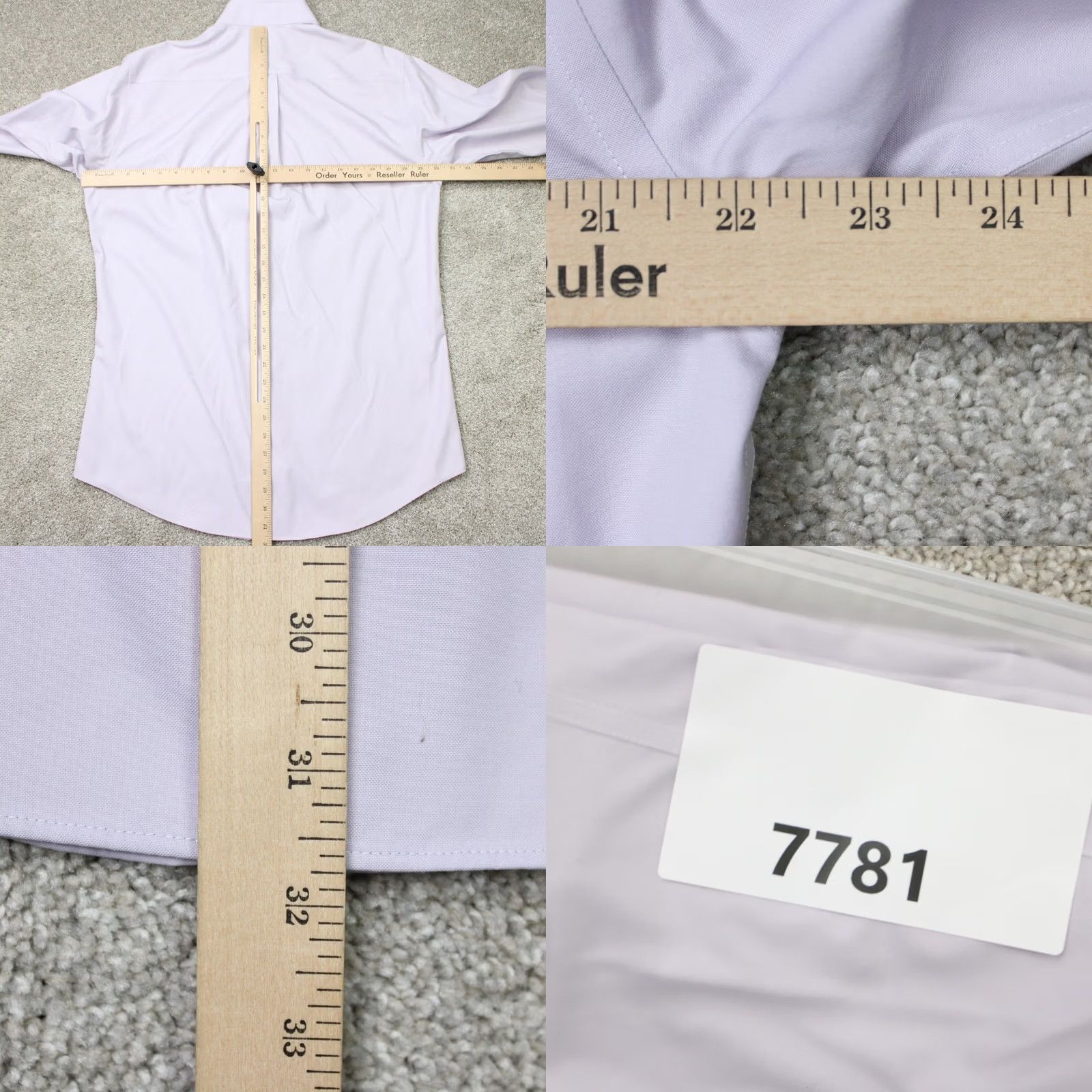 Jos. A. Bank Jos. A. Bank Shirt Mens 15 1/2 33 Purple Traveler Tailored Fit Cotton Long Sleeve Shirt Size US L / EU 52-54 / 3 - 8 Thumbnail