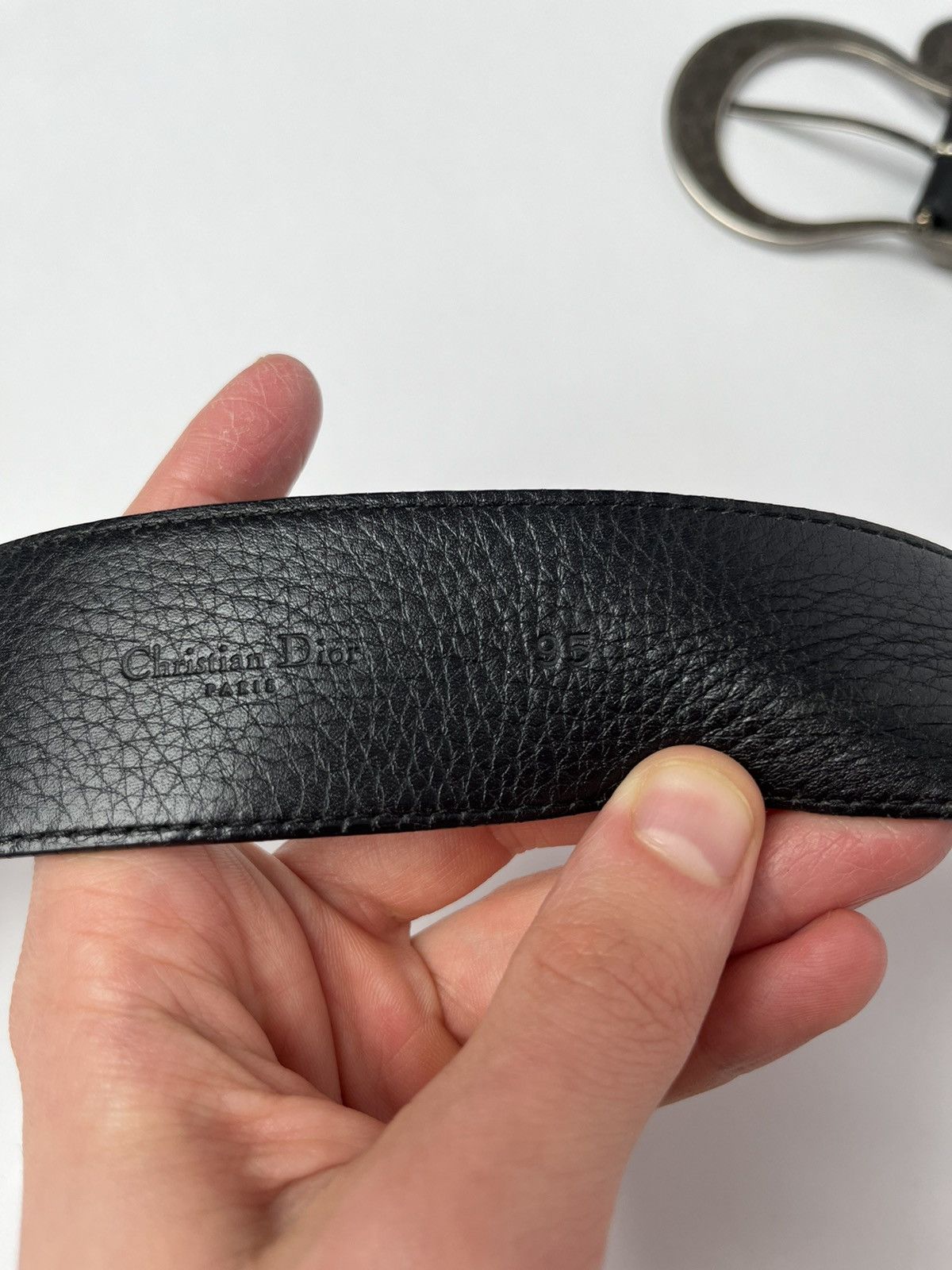 Dior Sold out Dior gaucho leather black leather belt Size ONE SIZE - 6 Thumbnail