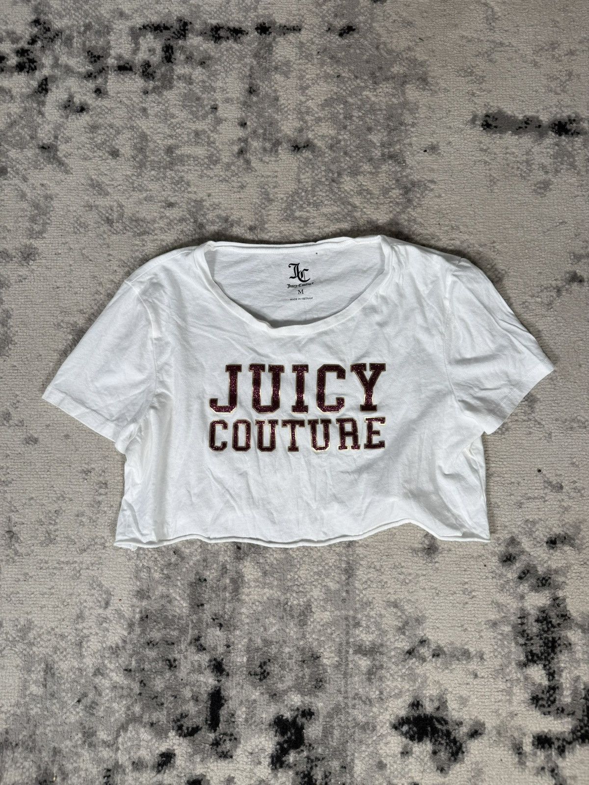 Juicy Couture Y2K Juicy Couture Glitter Front Logo Crop Top T-Shirt Size M / US 6-8 / IT 42-44 - 3 Thumbnail