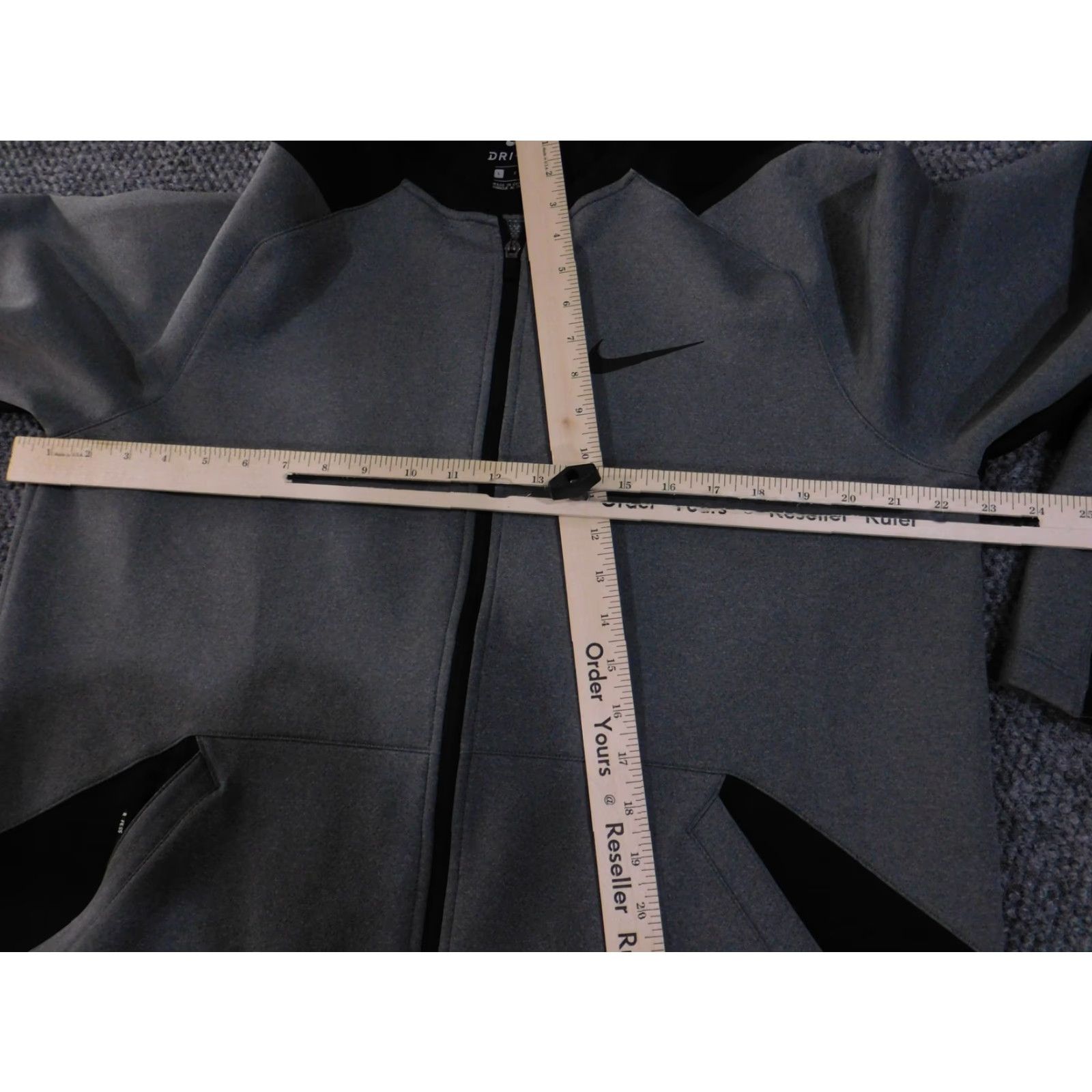 Nike Nike Pro Dri-FIT Jacket Mens Large Gray Black Full Zip Athletic Training Top Jacket Size US L / EU 52-54 / 3 - 6 Thumbnail