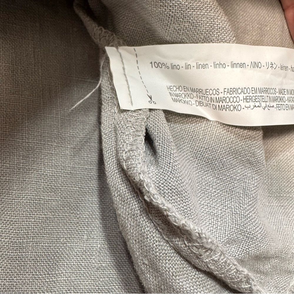 Zara New ZARA Asymmetrical Linen Grey Top SIze XS Size XS / US 0-2 / IT 36-38 - 7 Thumbnail