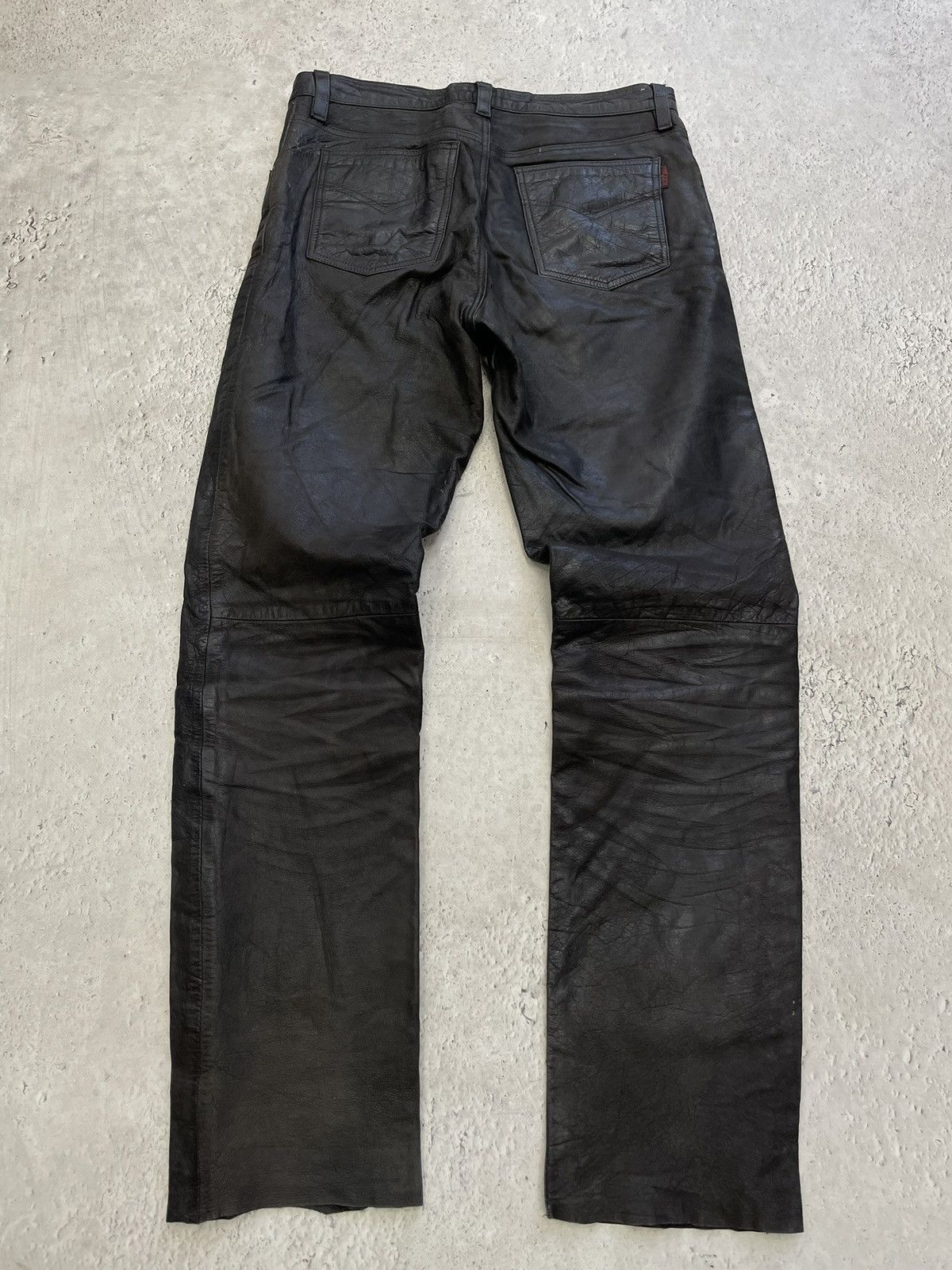 Tornado Mart Maddox black leather pants biker gothic rick owens style Size US 32 / EU 48 - 9 Thumbnail