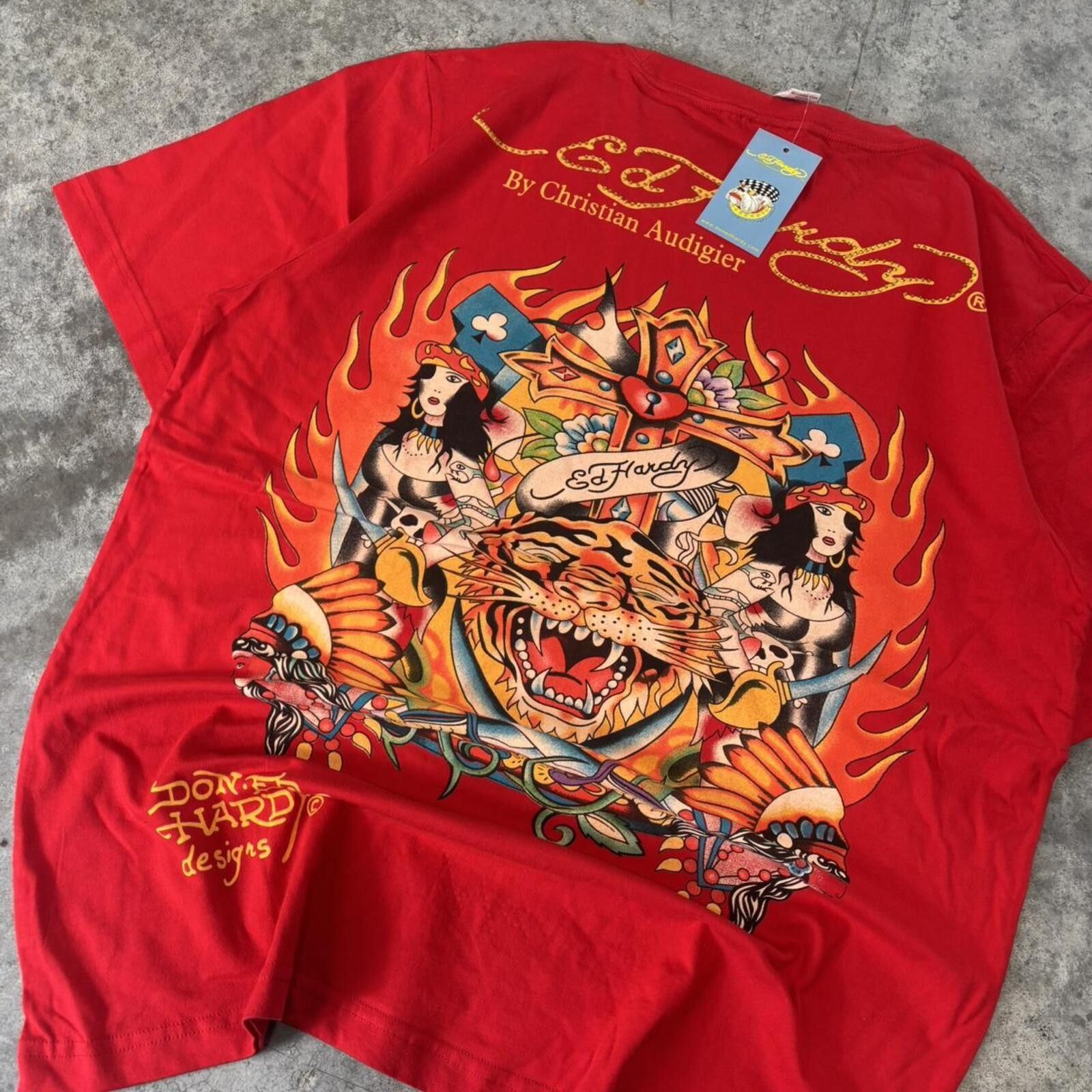 Ed Hardy Ed Hardy Christian Audigier Y2K Graphic Streetwear Tee Size US XXL / EU 58 / 5 - 3 Thumbnail