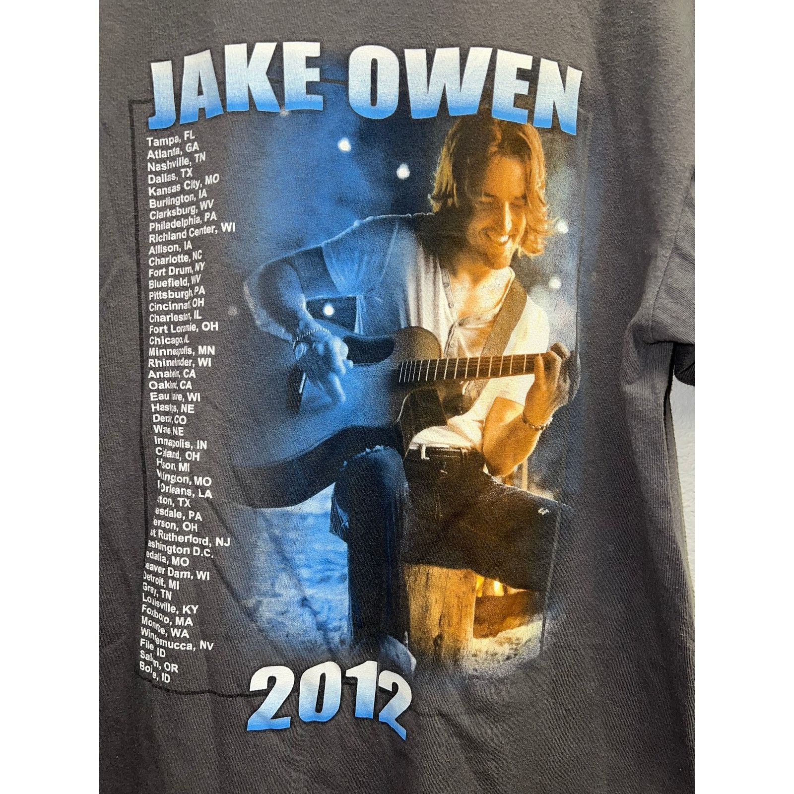 Anvil Vintage Jake Owen Shirt Band Tour Concert 2012 Gray Tee L Size US L / EU 52-54 / 3 - 6 Thumbnail