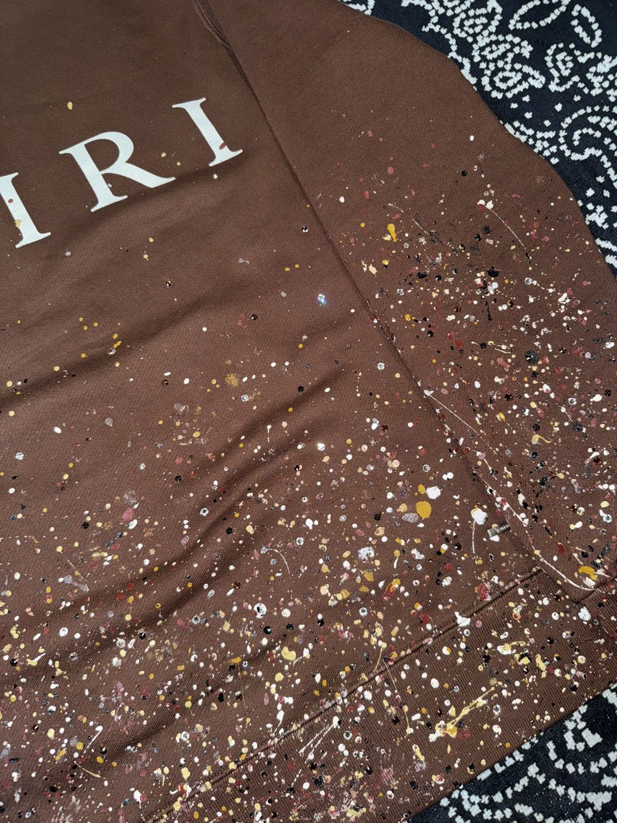 Amiri Amiri Crystal Paint Splatter Hoodie Size US L / EU 52-54 / 3 - 13 Thumbnail