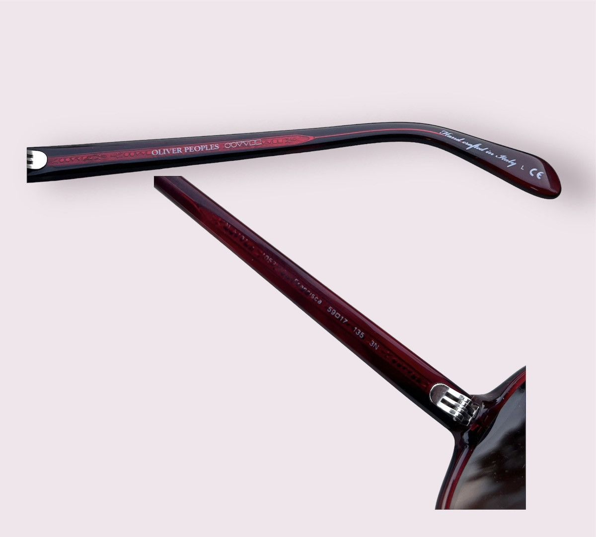 Oliver Peoples Sunglasses Francisca Red Oversized + Case