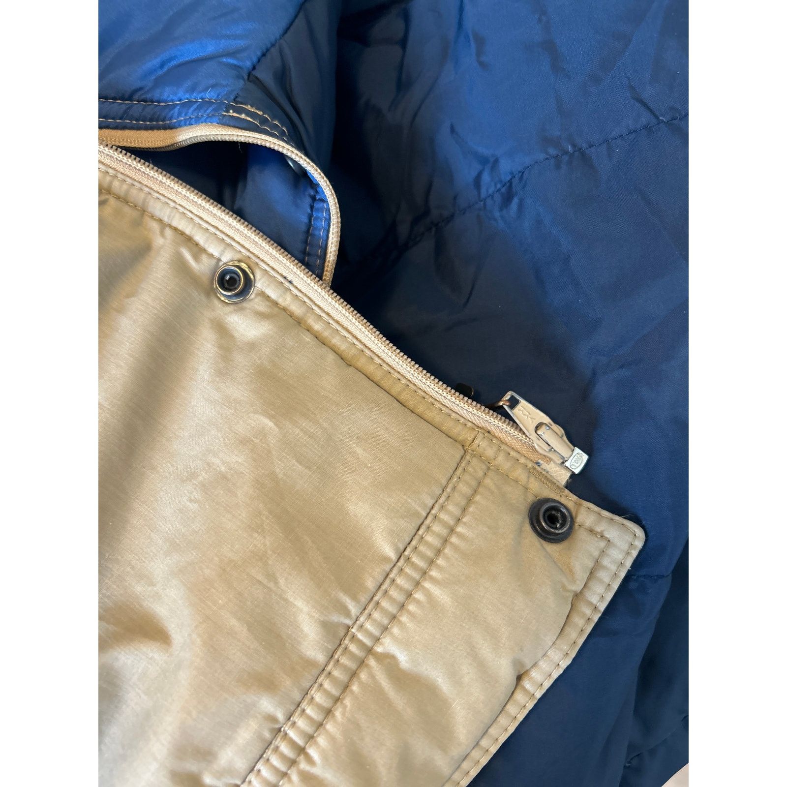Other Natural High Down Outerwear Vintage Down Puffer Blue Tan Lg Size US L / EU 52-54 / 3 - 6 Thumbnail