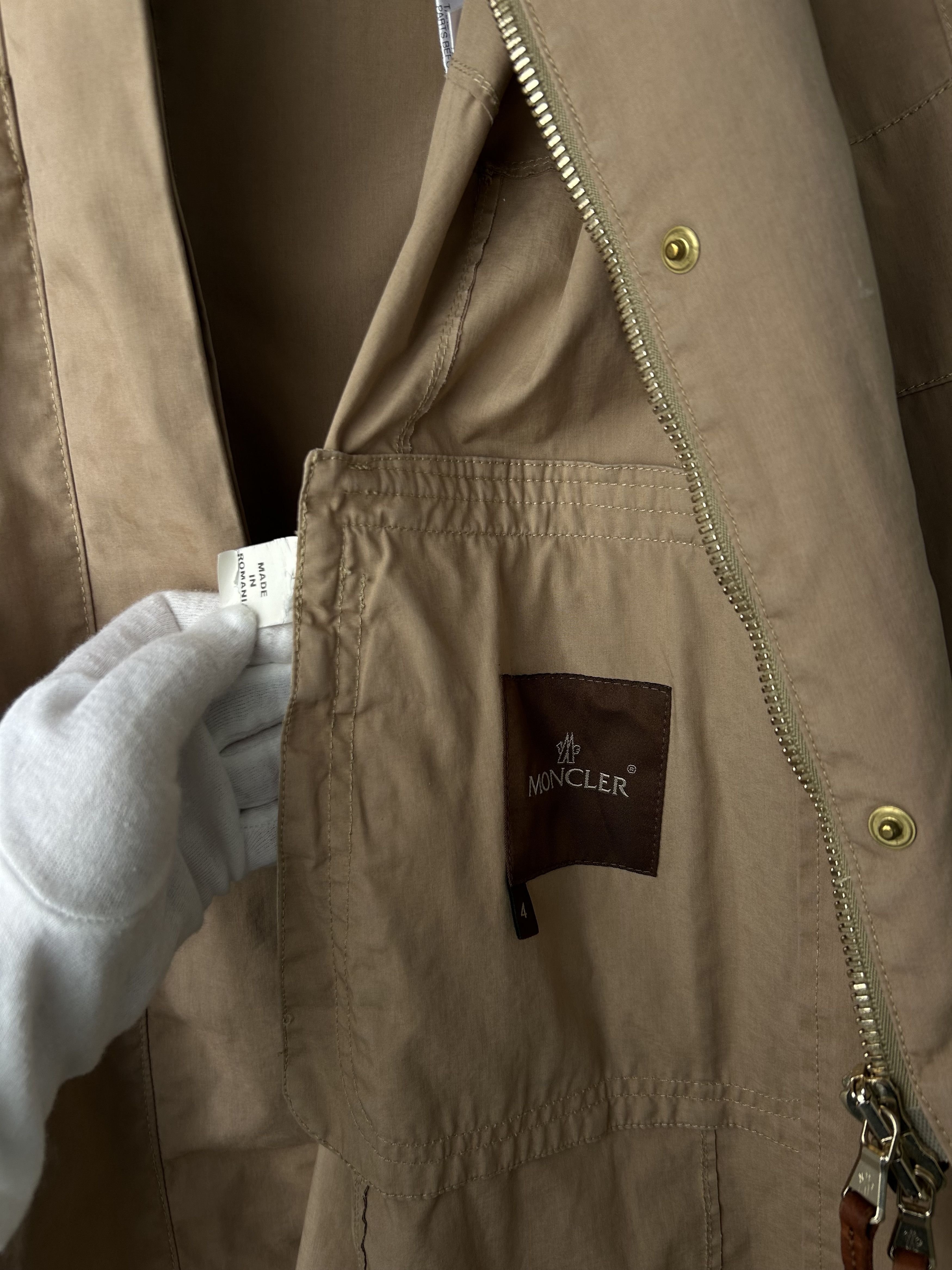 Moncler Moncler Beige Lightweight Coat / Trench Size M / US 6-8 / IT 42-44 - 11 Thumbnail