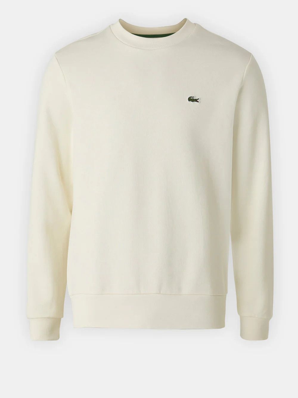 Lacoste o1s22i1n1124 Classic Fit Crewneck Sweatshirt in Ivory Size US L / EU 52-54 / 3 - 1 Thumbnail