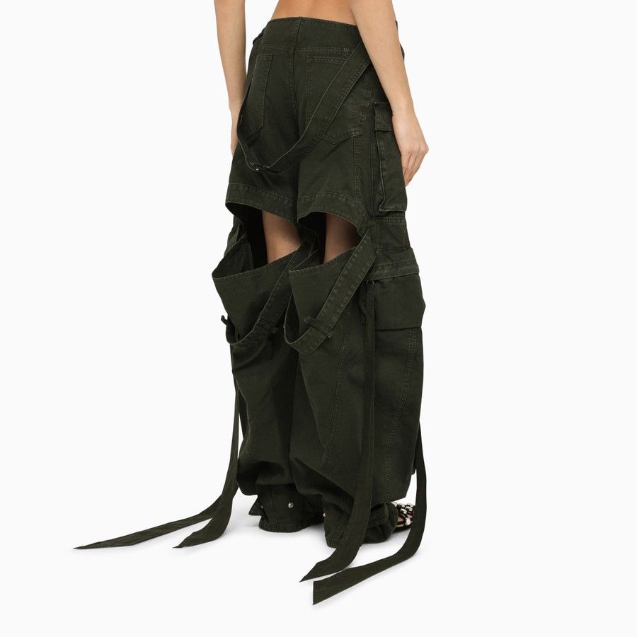 The Attico o1d2blof1024 Cotton Cargo Trouser in Dark Green Size 25" / US 0 / IT 36 - 4 Thumbnail