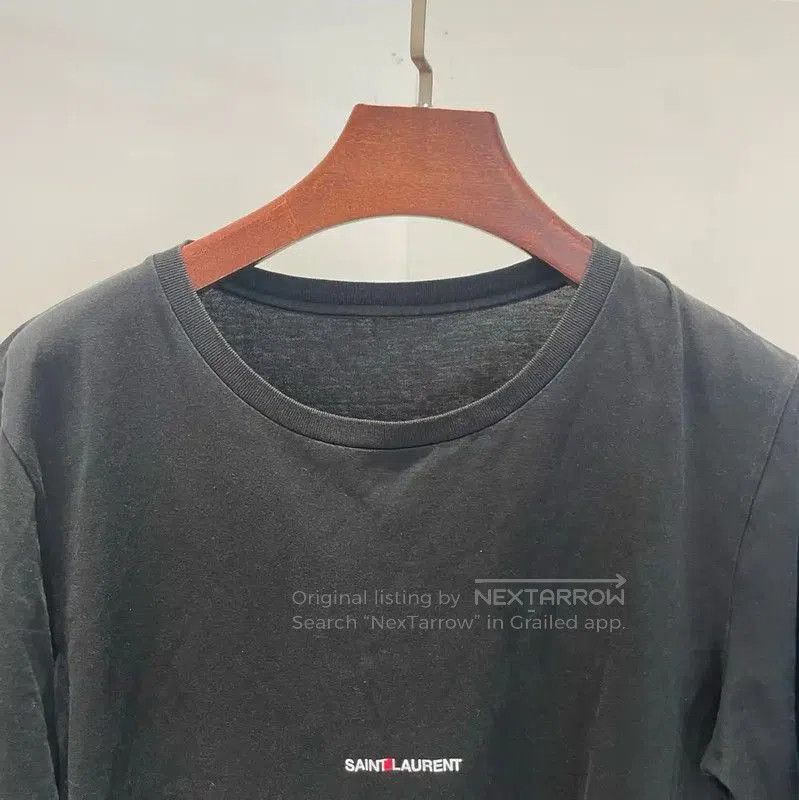 Yves Saint Laurent Saint Laurent Black Cotton Short Sleeve T-Shirt . Size M / US 6-8 / IT 42-44 - 4 Thumbnail