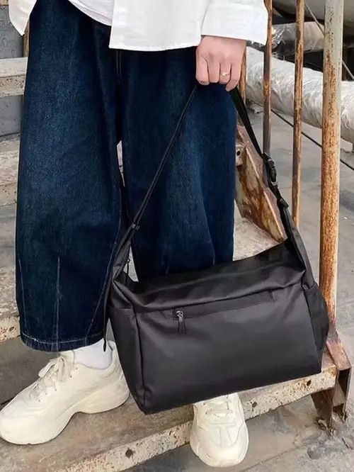 Japanese Style Fully Waterproof Crossbody Bag in Black, Men's