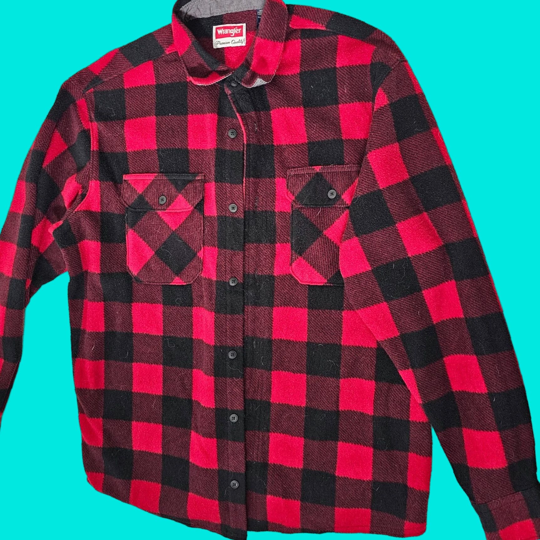 Wrangler Wrangler Shirt Mens L Red Plaid Flannel Long Sleeve Western Pockets Button-Up Size US L / EU 52-54 / 3 - 1 Thumbnail